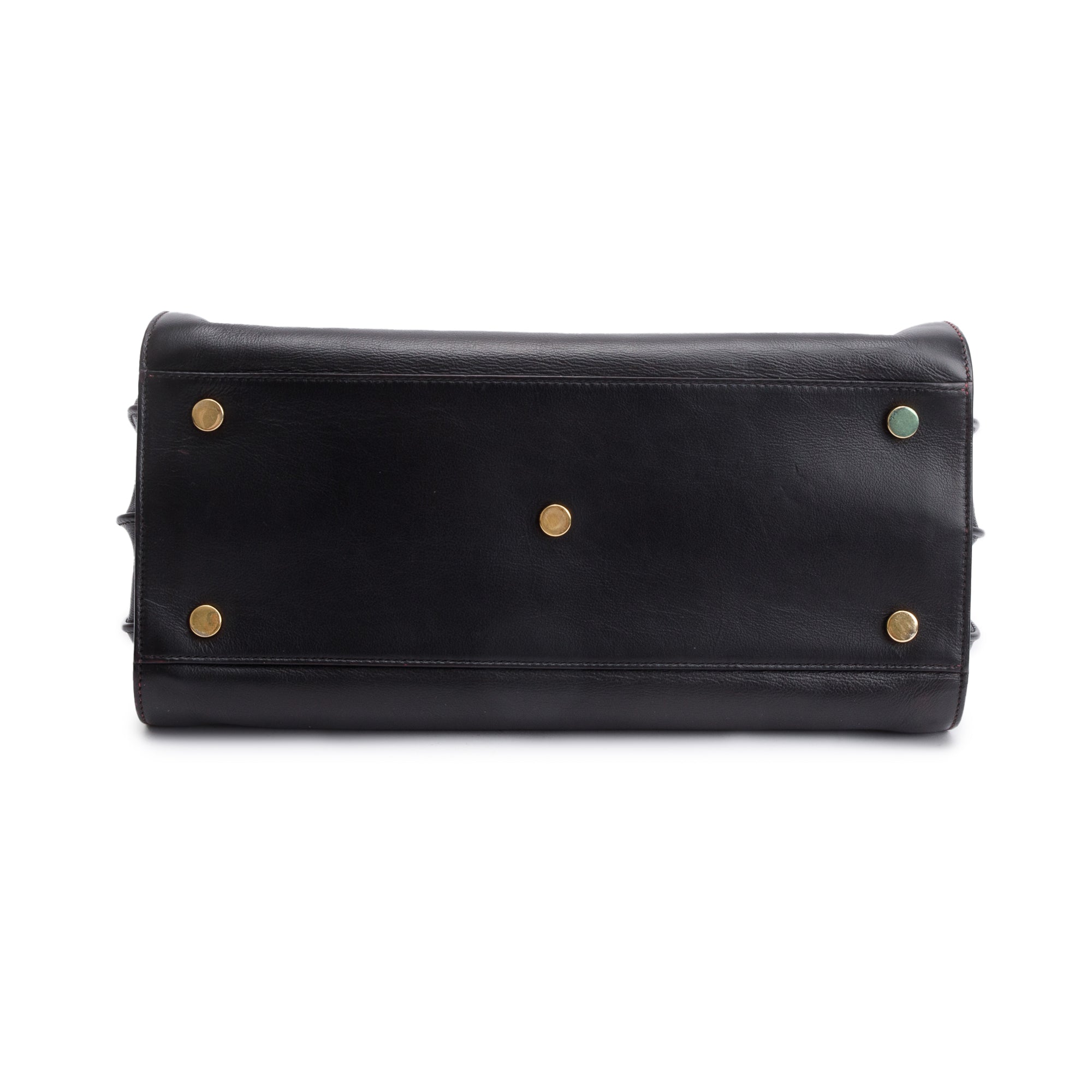 Saint Laurent Black Supple Leather Small Sac De Jour w/ Strap