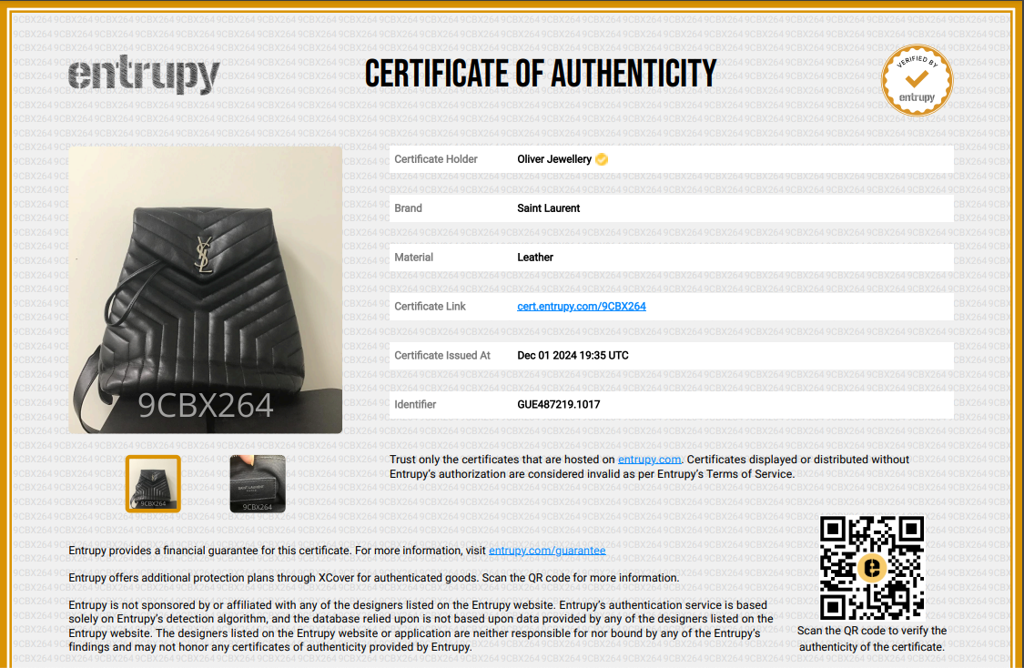 Saint Laurent Black Y Quilted Calfskin Leather Medium Loulou Backpack