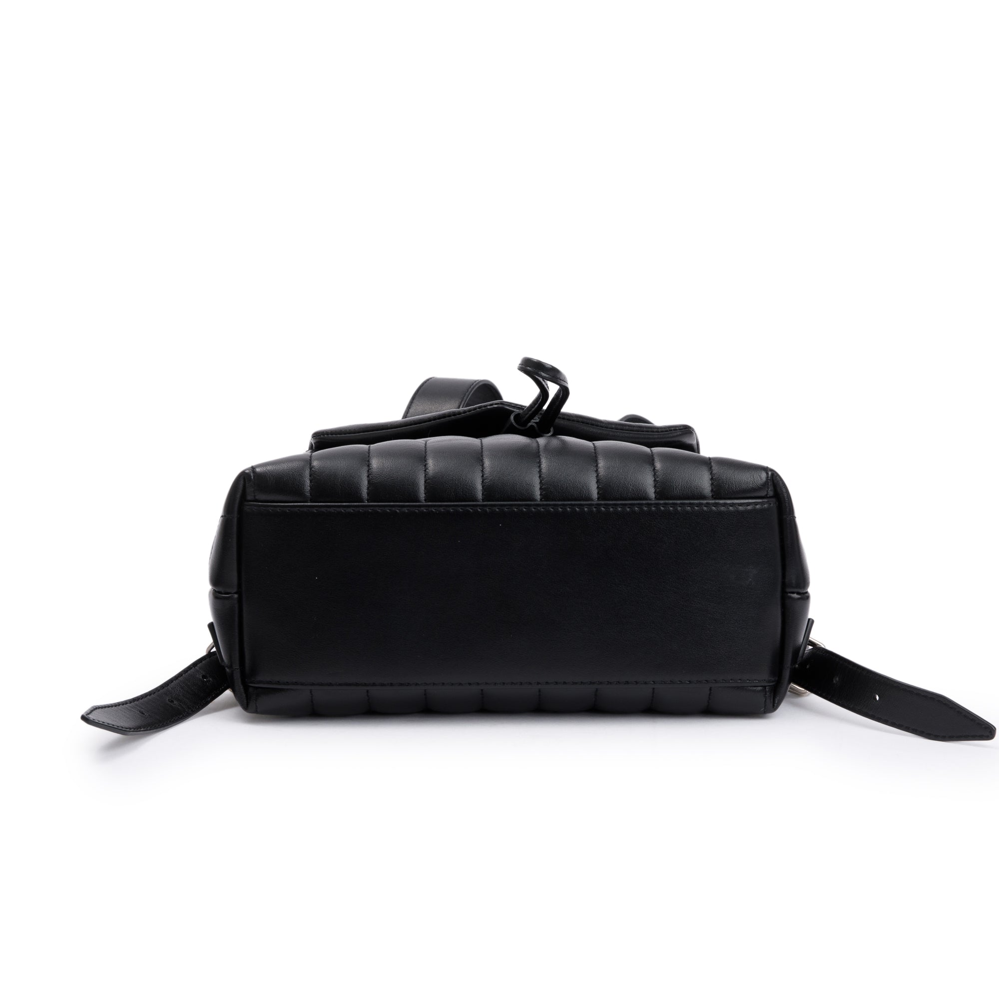 Saint Laurent Black Y Quilted Calfskin Leather Small Loulou Backpack