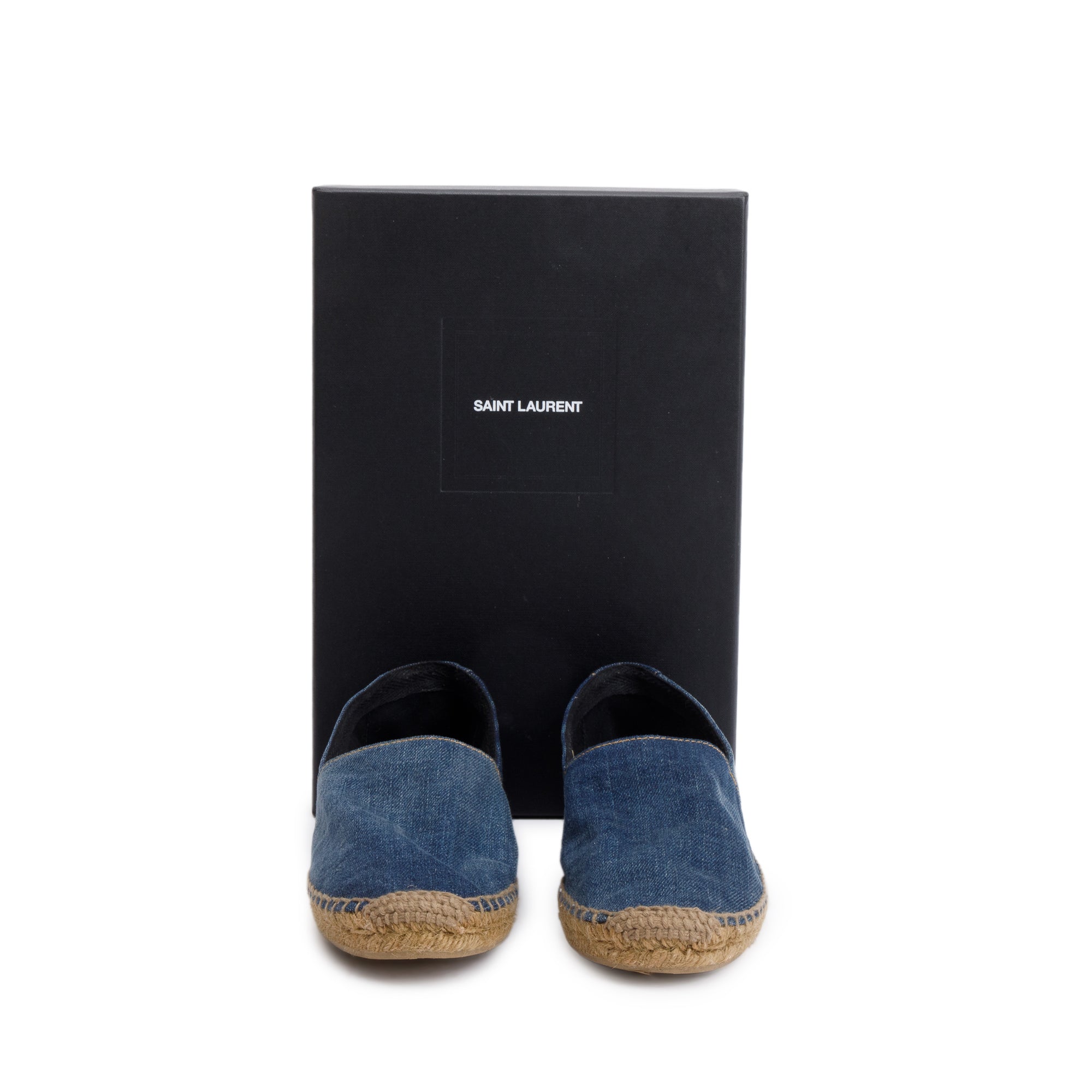 Saint Laurent Blue Denim Espadrilles, Size 39 w/ Box