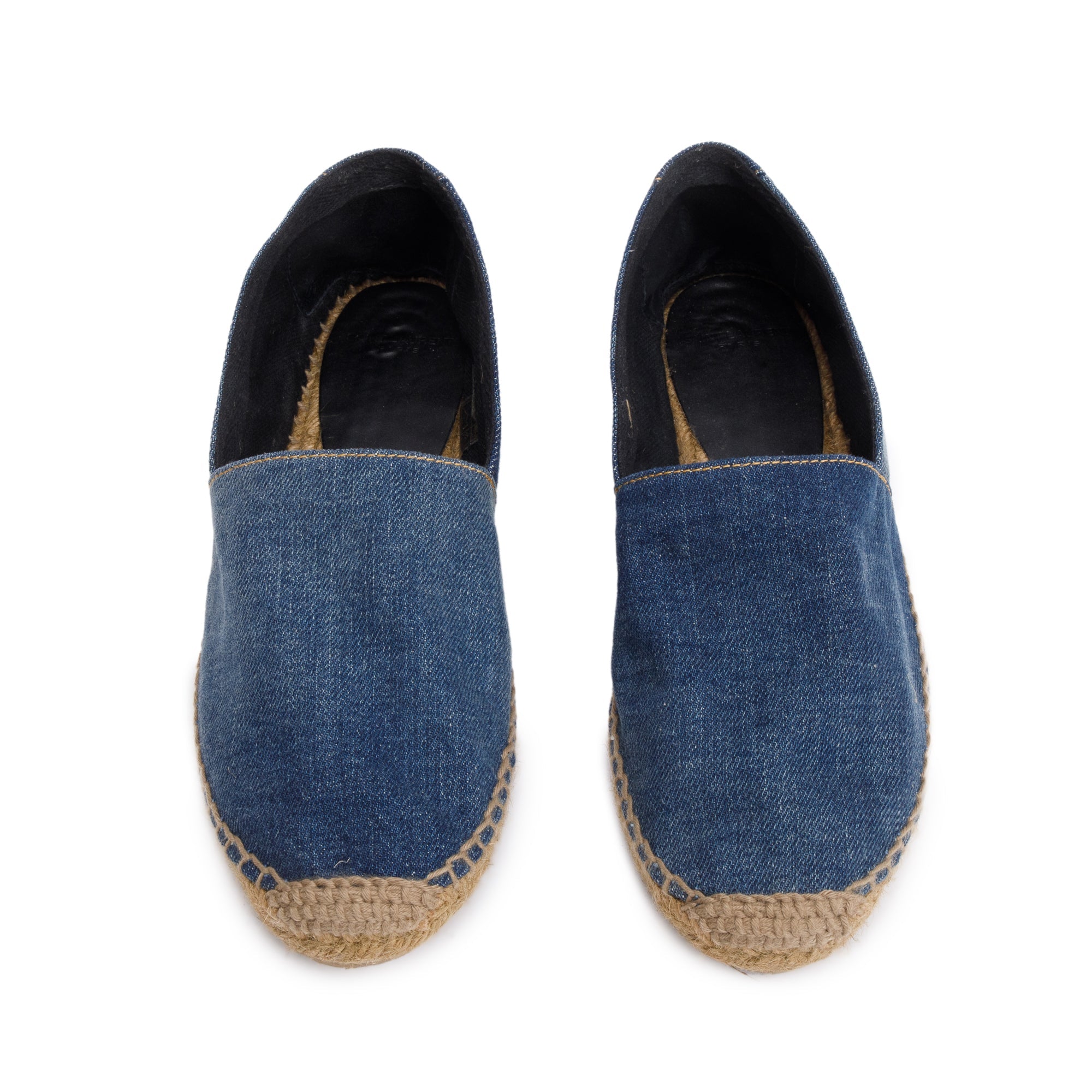 Saint Laurent Blue Denim Espadrilles, Size 39 w/ Box