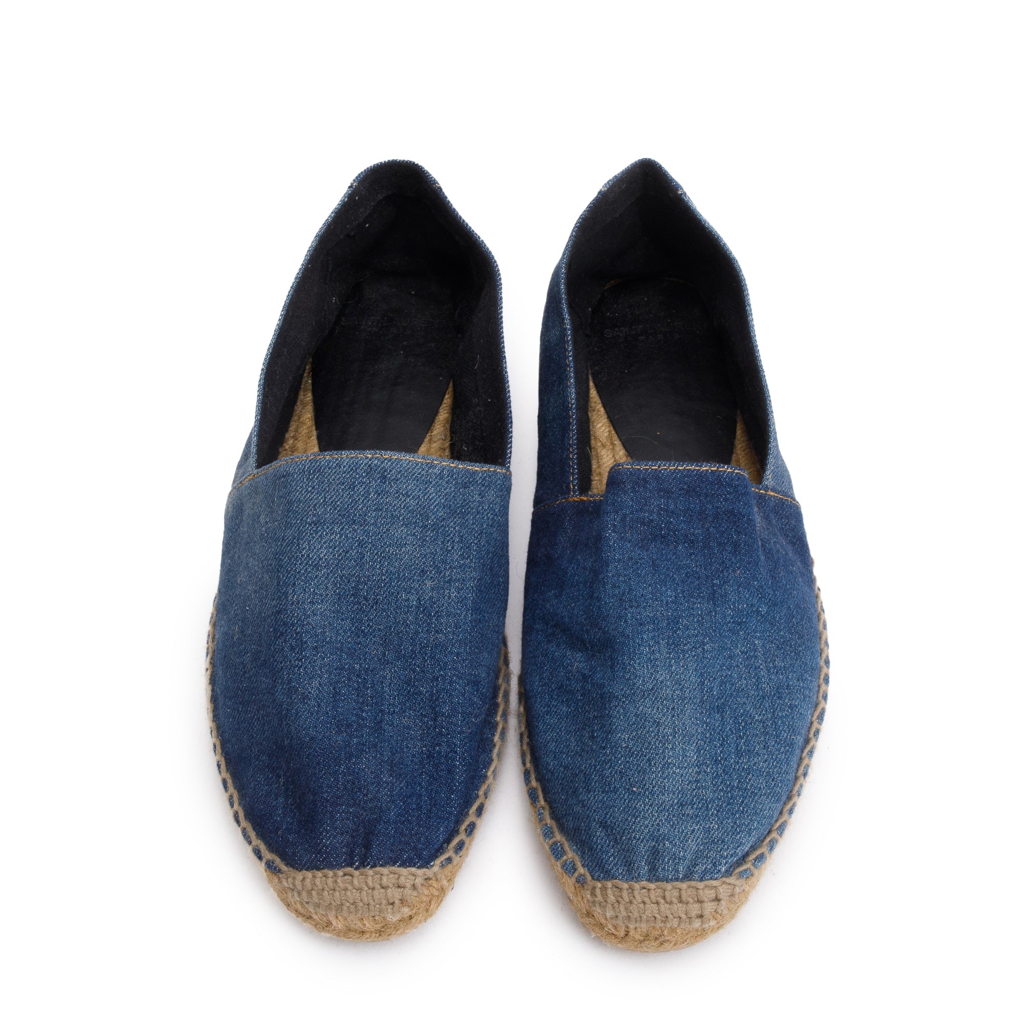 Saint Laurent Blue Denim Espadrilles, Size 43.5