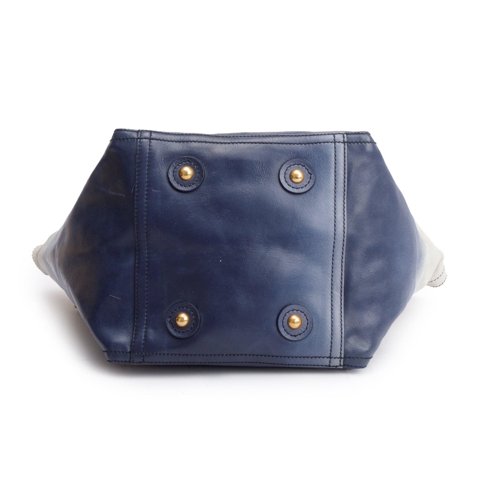 Saint Laurent Blue Ombre Leather Small Downtown Tote