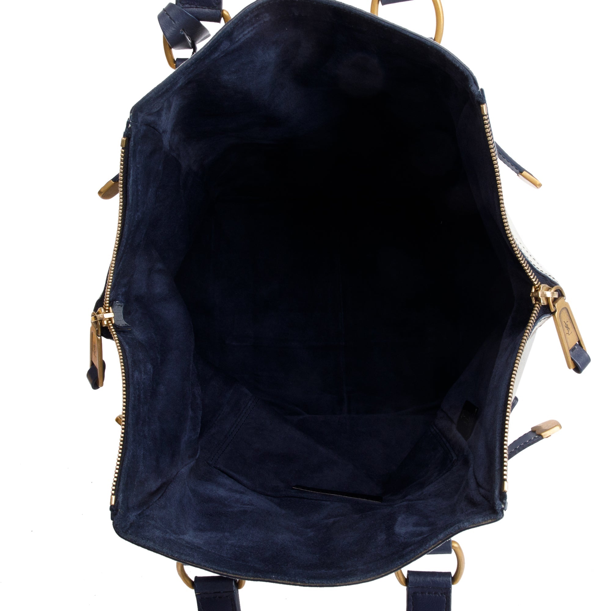 Saint Laurent Blue Ombre Leather Small Downtown Tote