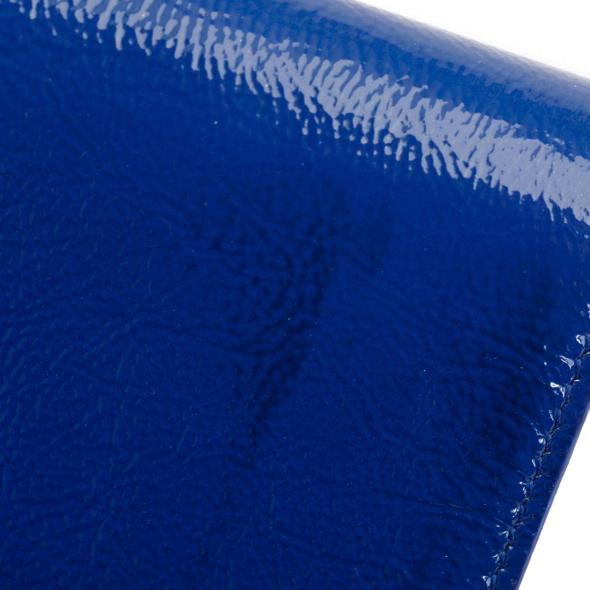 Saint Laurent Blue Patent Leather Belle de Jour Clutch