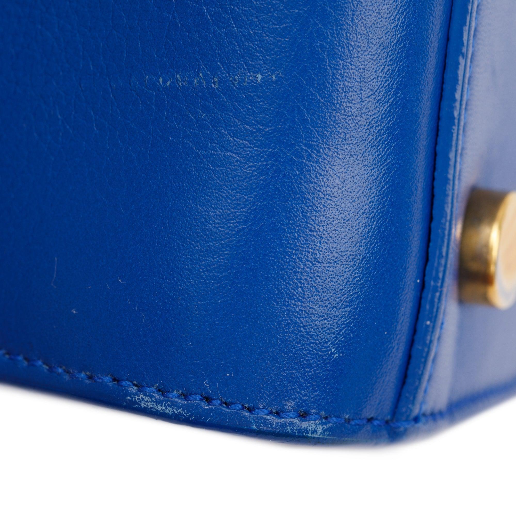 Saint Laurent Blue Smooth Leather Nano Sac De Jour w/ Strap