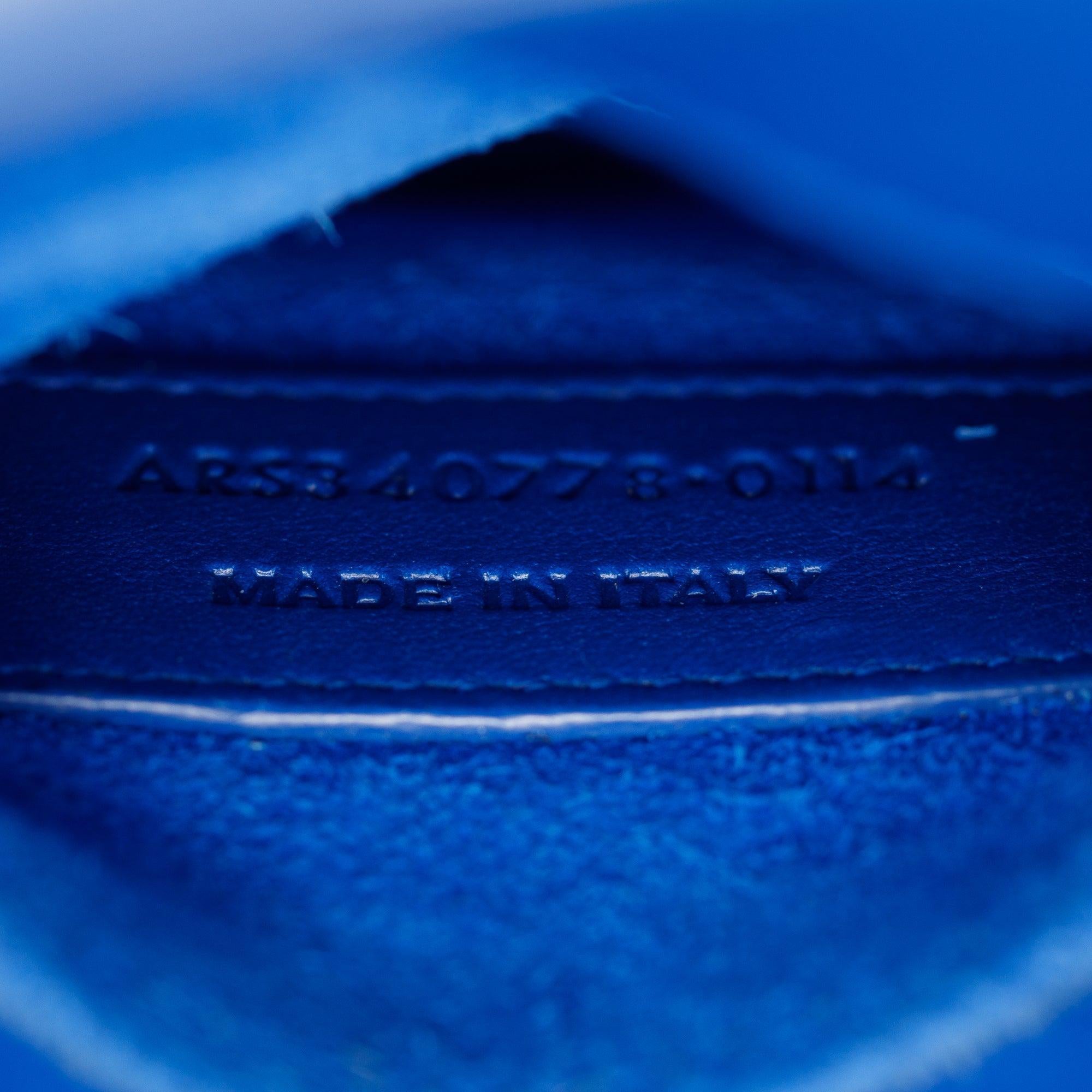 Saint Laurent Blue Smooth Leather Nano Sac De Jour w/ Strap