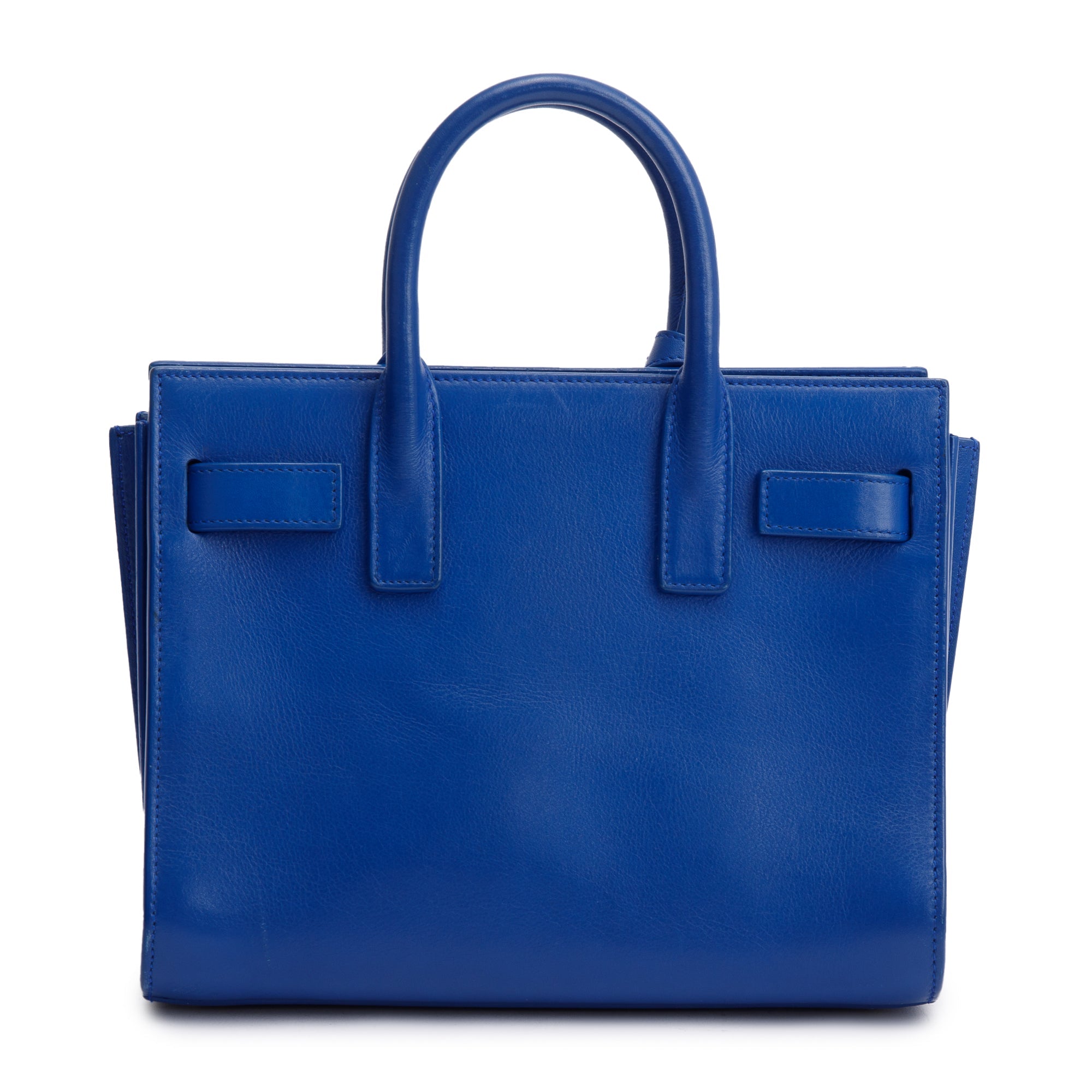 Saint Laurent Blue Smooth Leather Nano Sac De Jour w/ Strap
