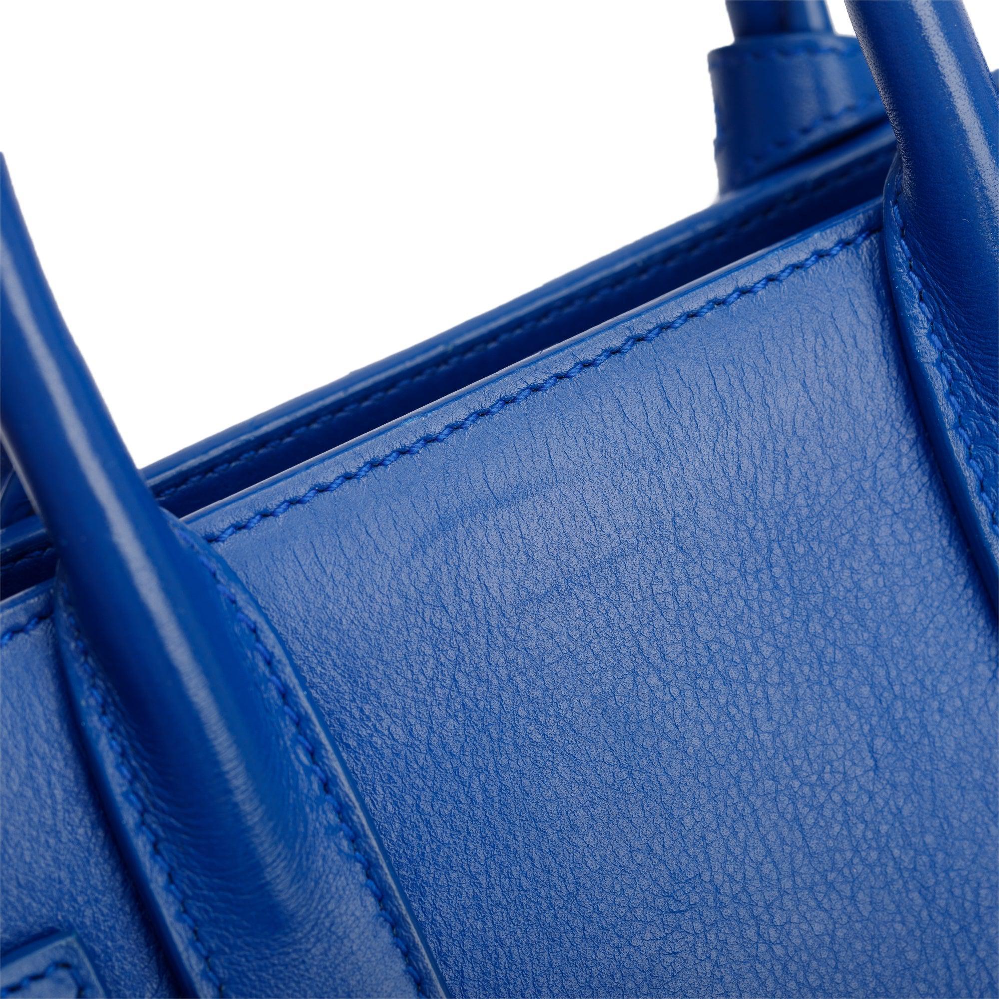 Saint Laurent Blue Smooth Leather Nano Sac De Jour w/ Strap