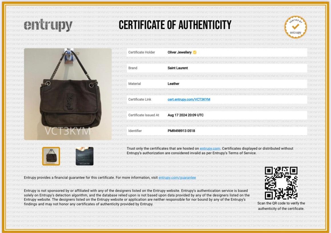 Saint Laurent Brown Suede Medium Niki Shoulder Bag