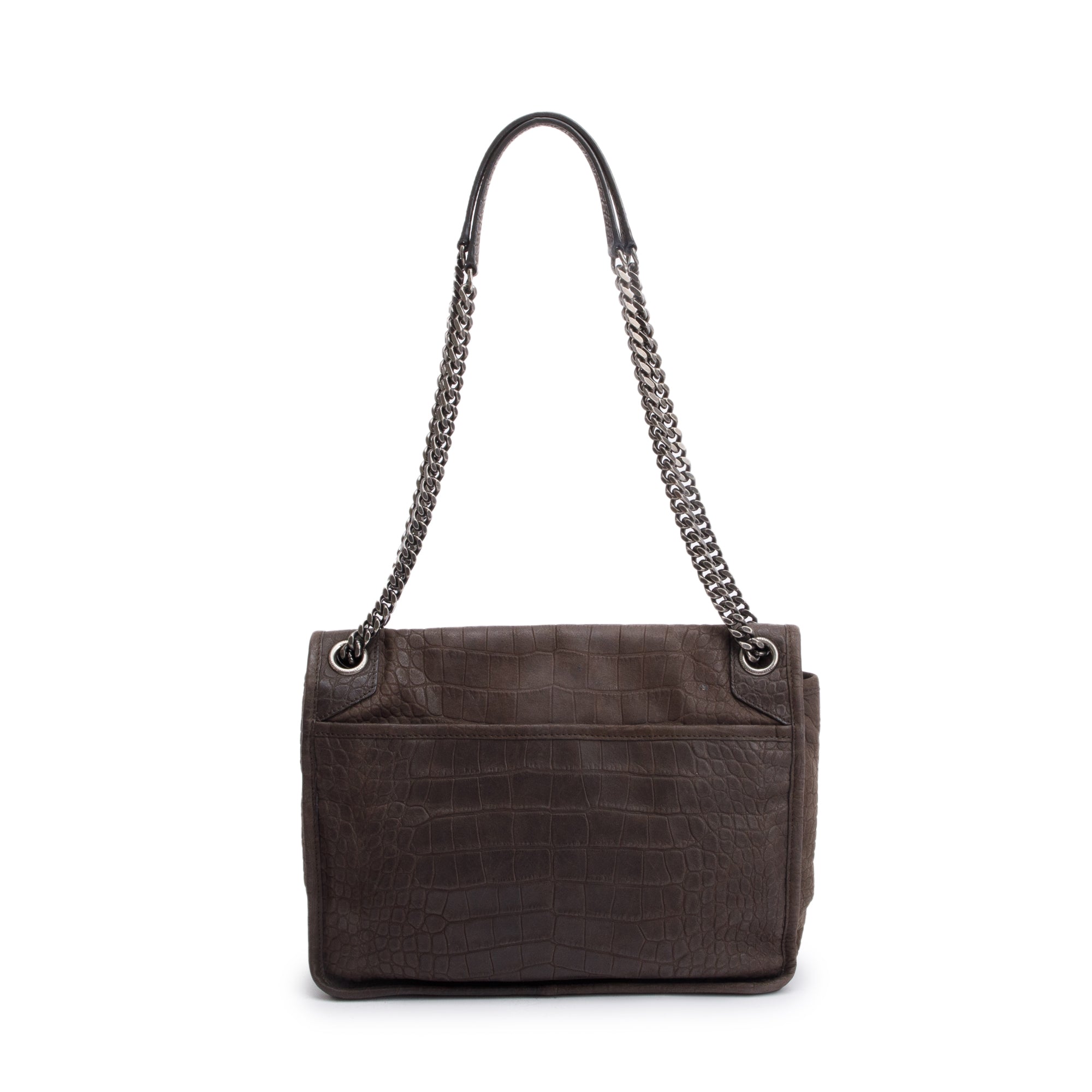 Saint Laurent Brown Suede Medium Niki Shoulder Bag