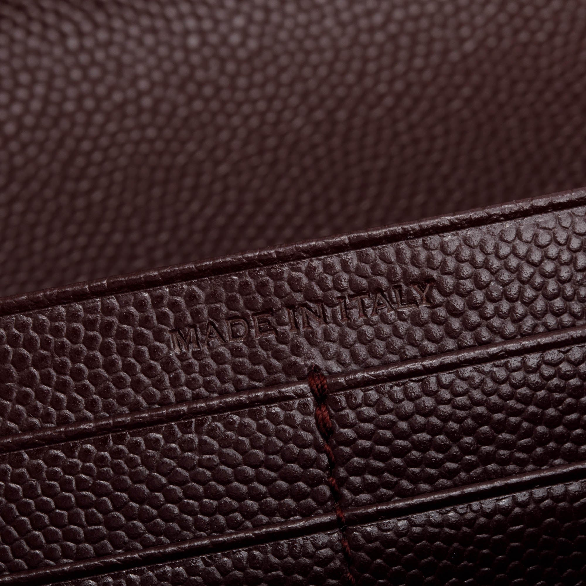 Saint Laurent Burgundy Grain De Poure Cassandre Matelasse Large Flap Wallet w/ Box