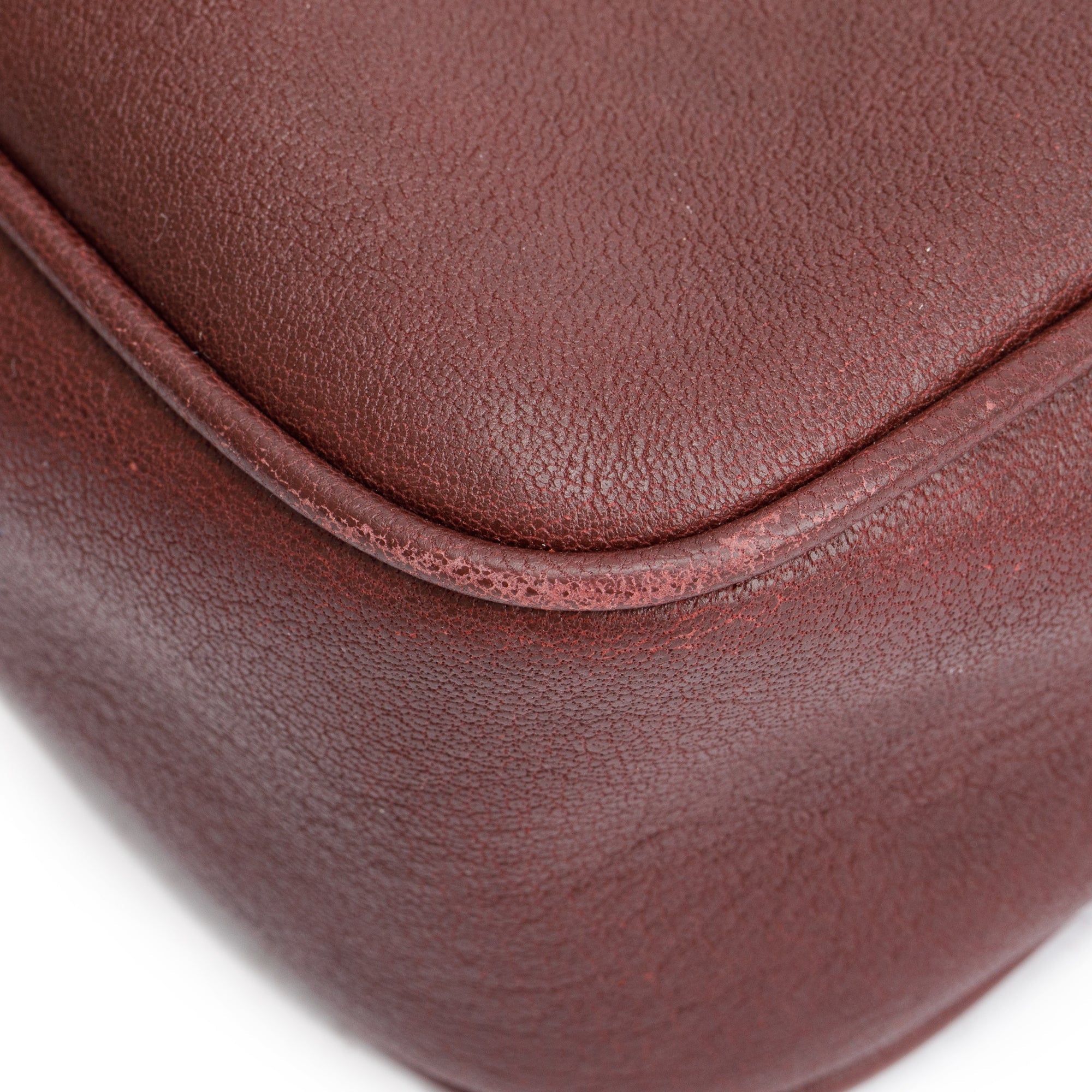 Saint Laurent Burgundy Monogram Leather Small Lou Camera Bag