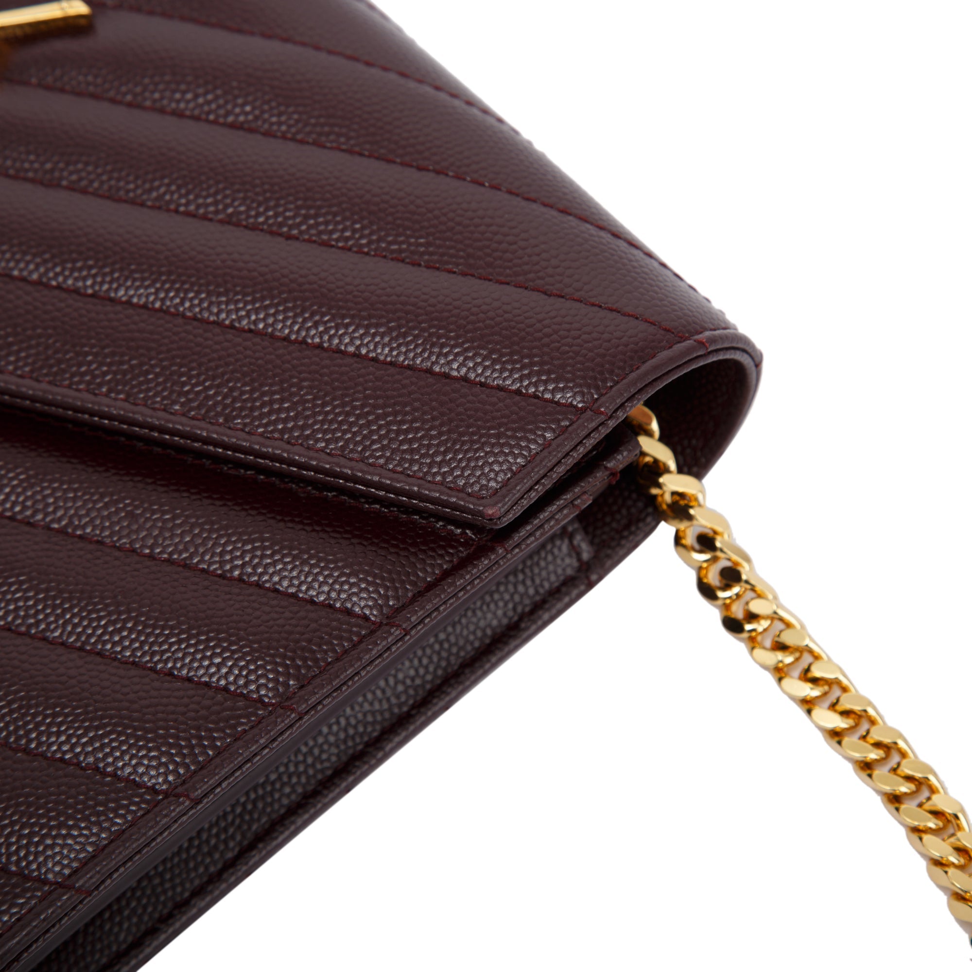 Saint Laurent Cassandre Matelasse Chain Wallet