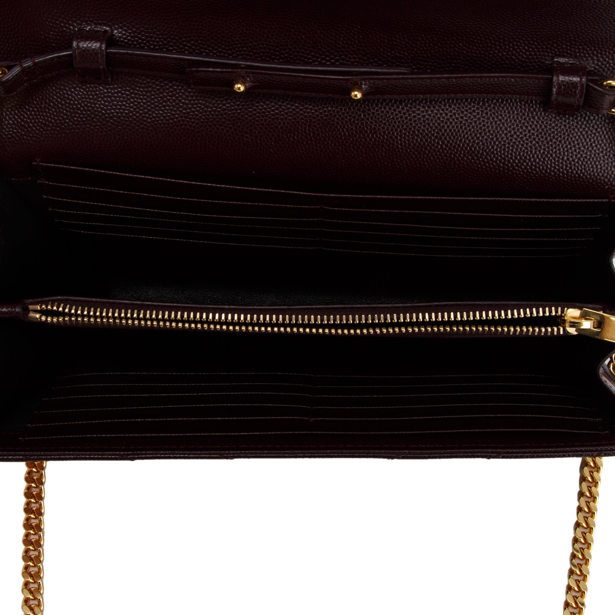 Saint Laurent Cassandre Matelasse Chain Wallet