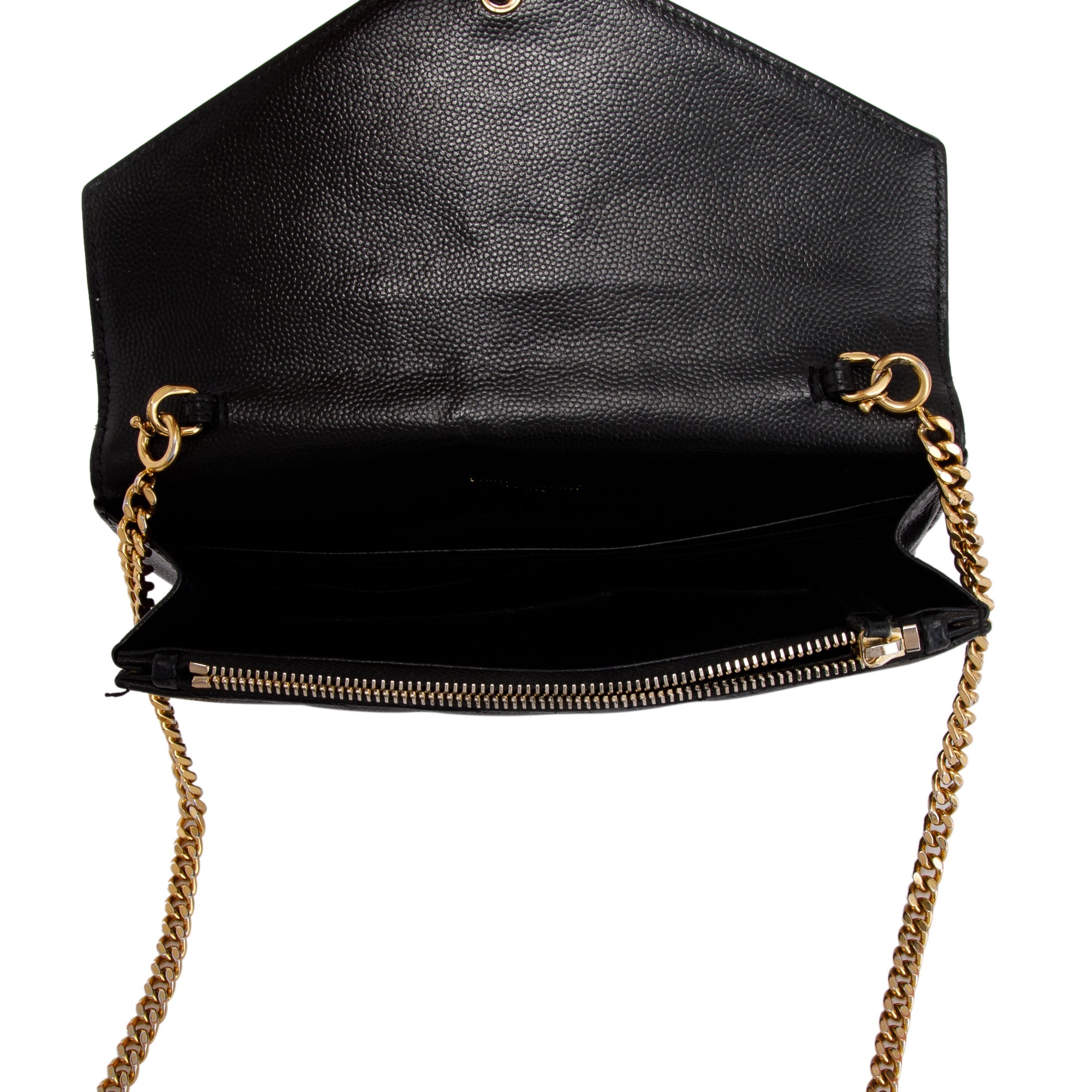 Saint Laurent Cassandre Matelasse Chain Wallet w/ Box