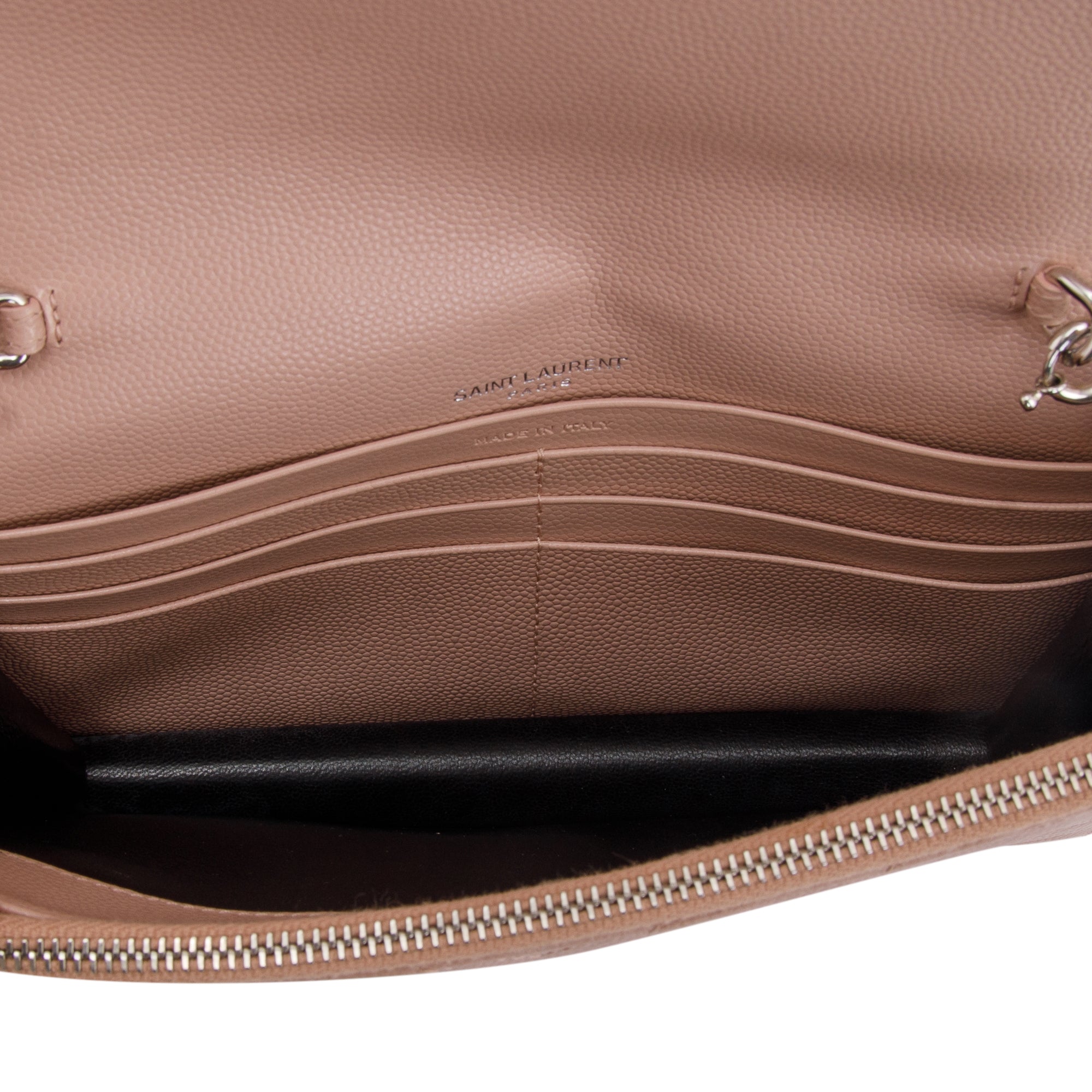 Saint Laurent Cassandre Matelasse Envelope Chain Wallet