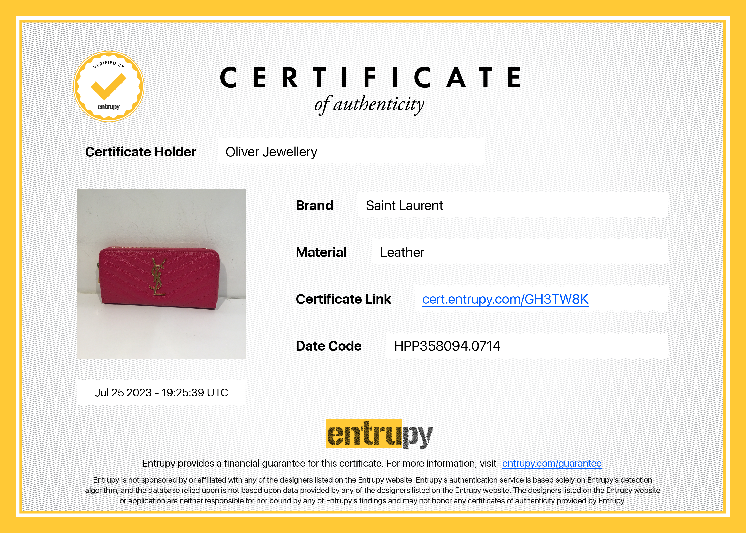 Saint Laurent Cassandre Matelasse Zip Around Leather Wallet