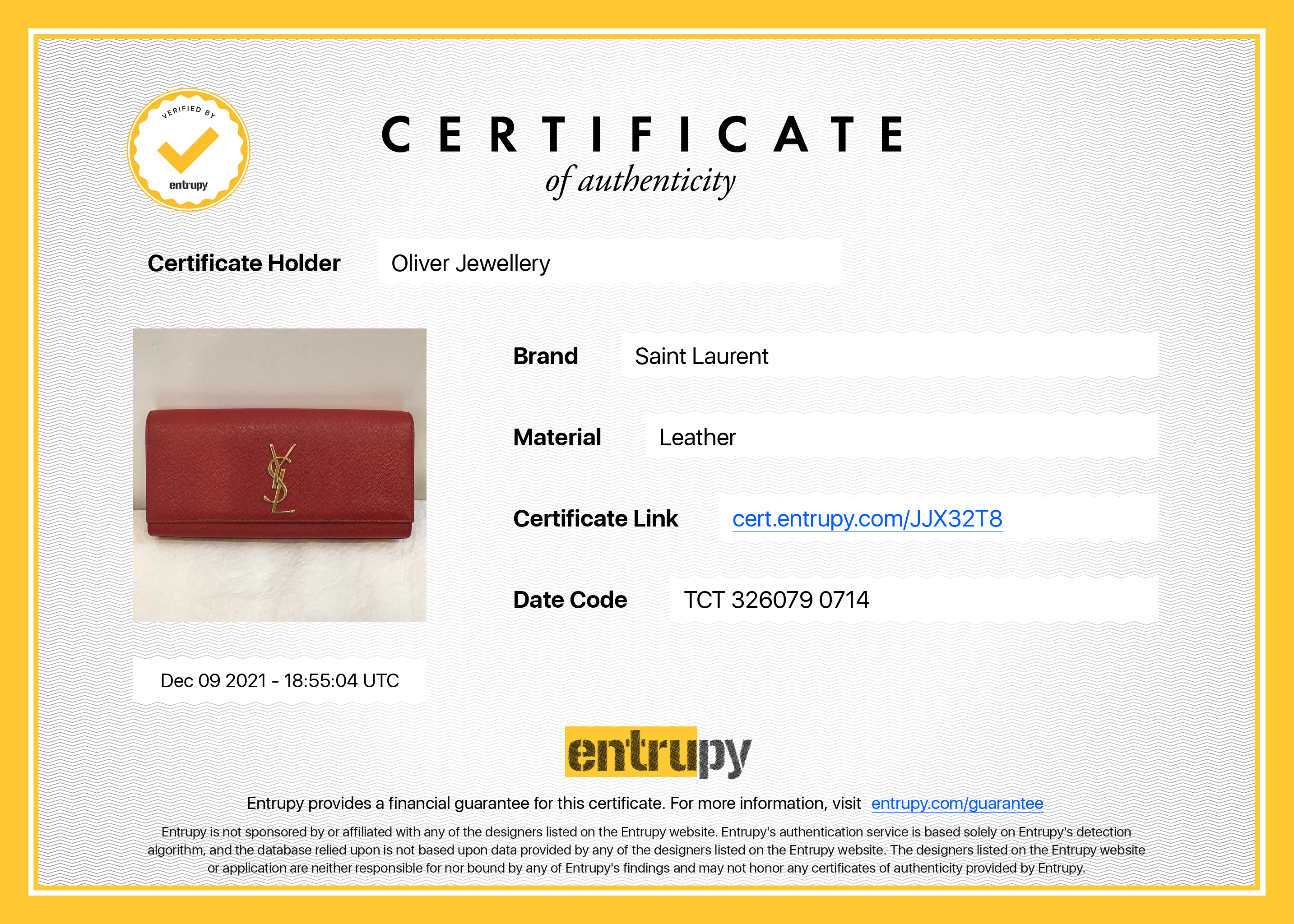 Saint Laurent Classic Monogram Kate Clutch