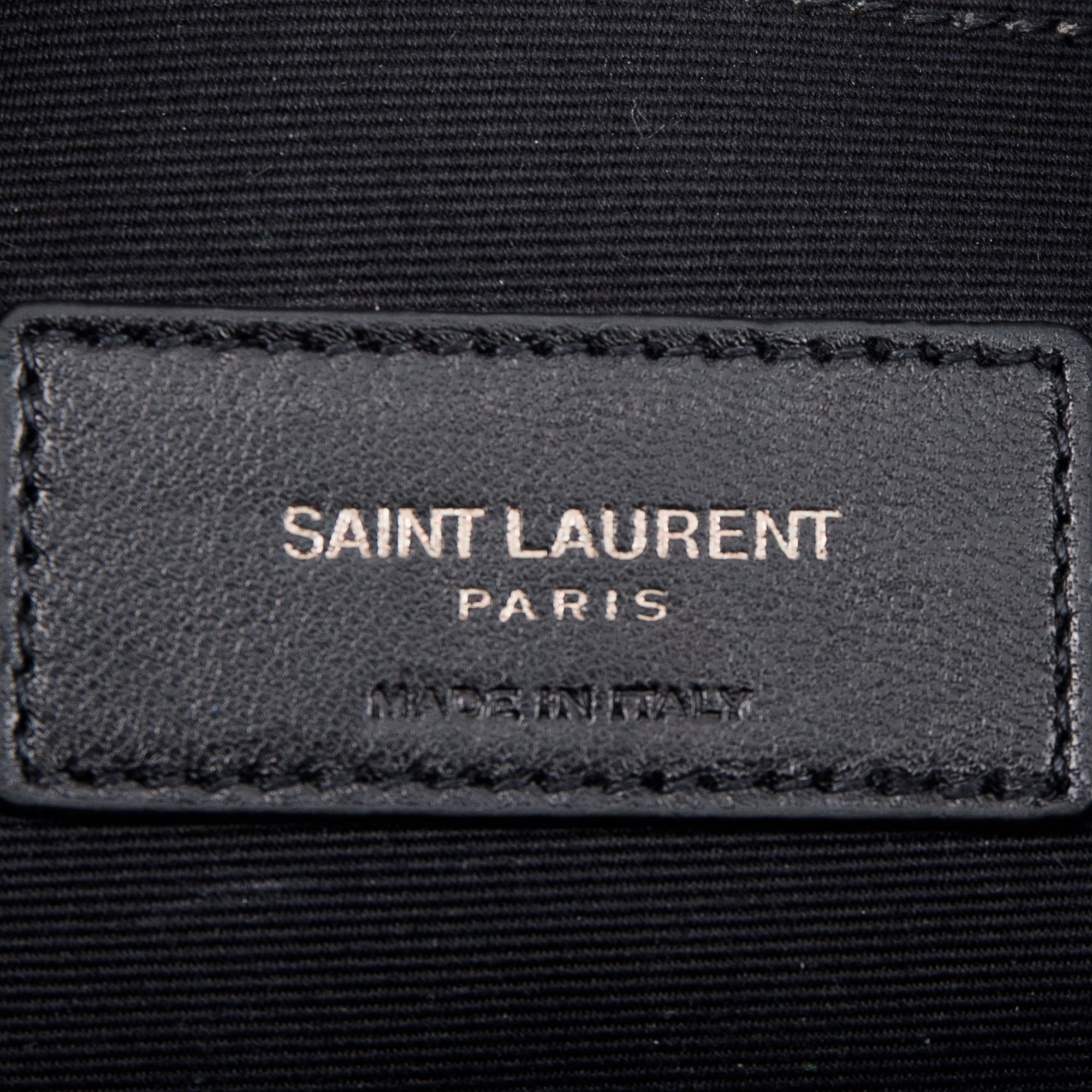 Saint Laurent Croc Embossed Monogram Zip Pouch w/ Box