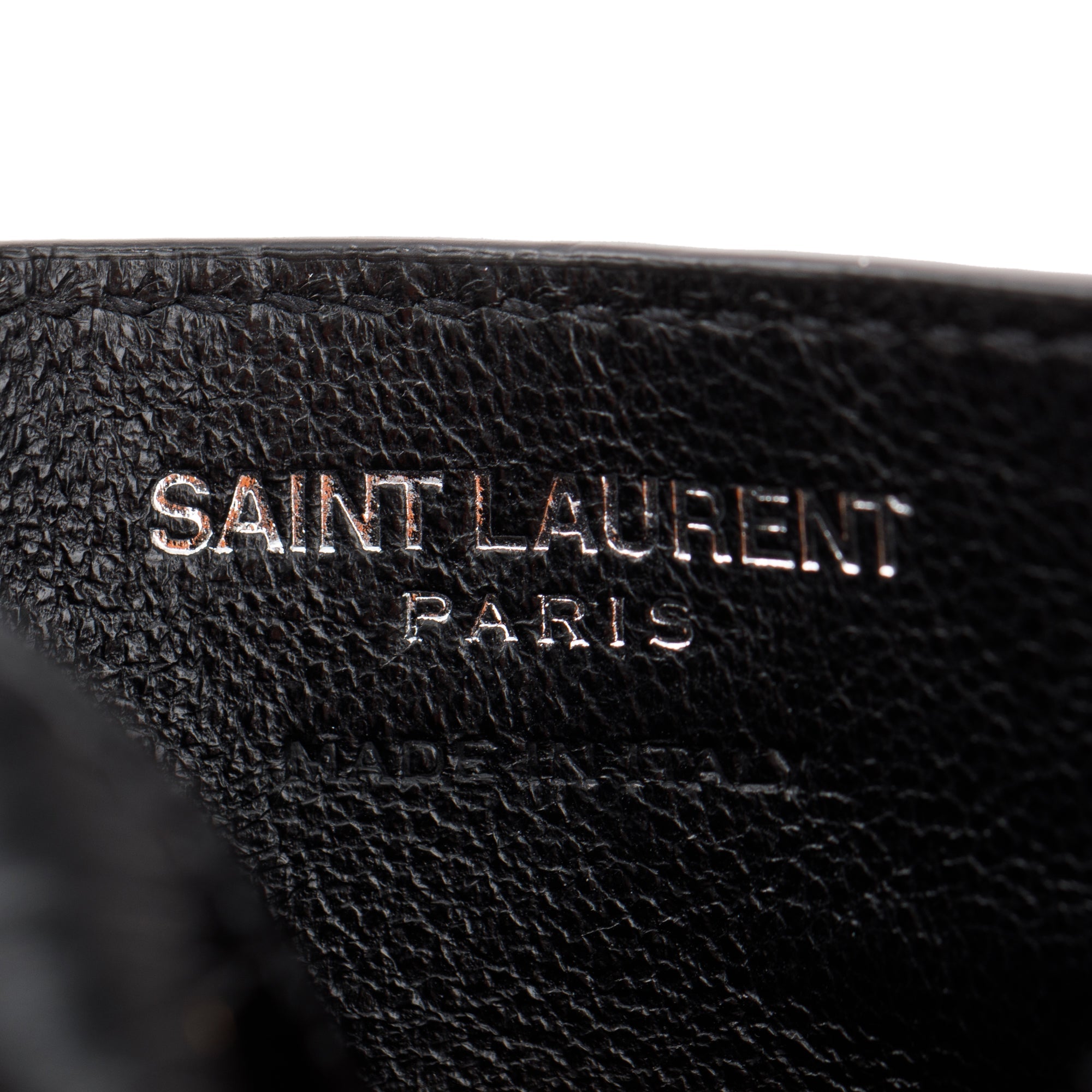 Saint Laurent Crocodile Embossed Leather Card Holder w/ Box