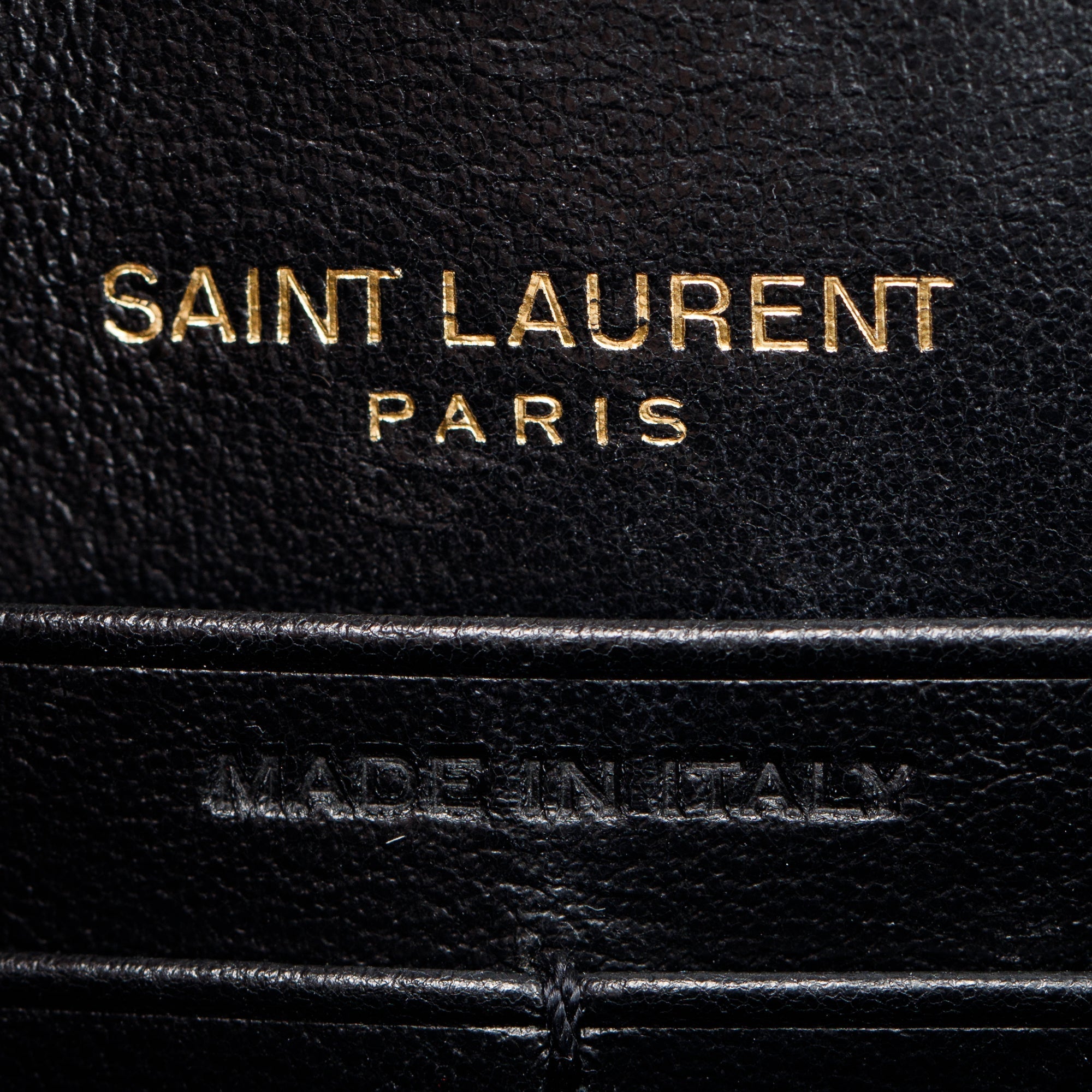 Saint Laurent Crocodile Embossed Sunset Chain Wallet W/O Strap