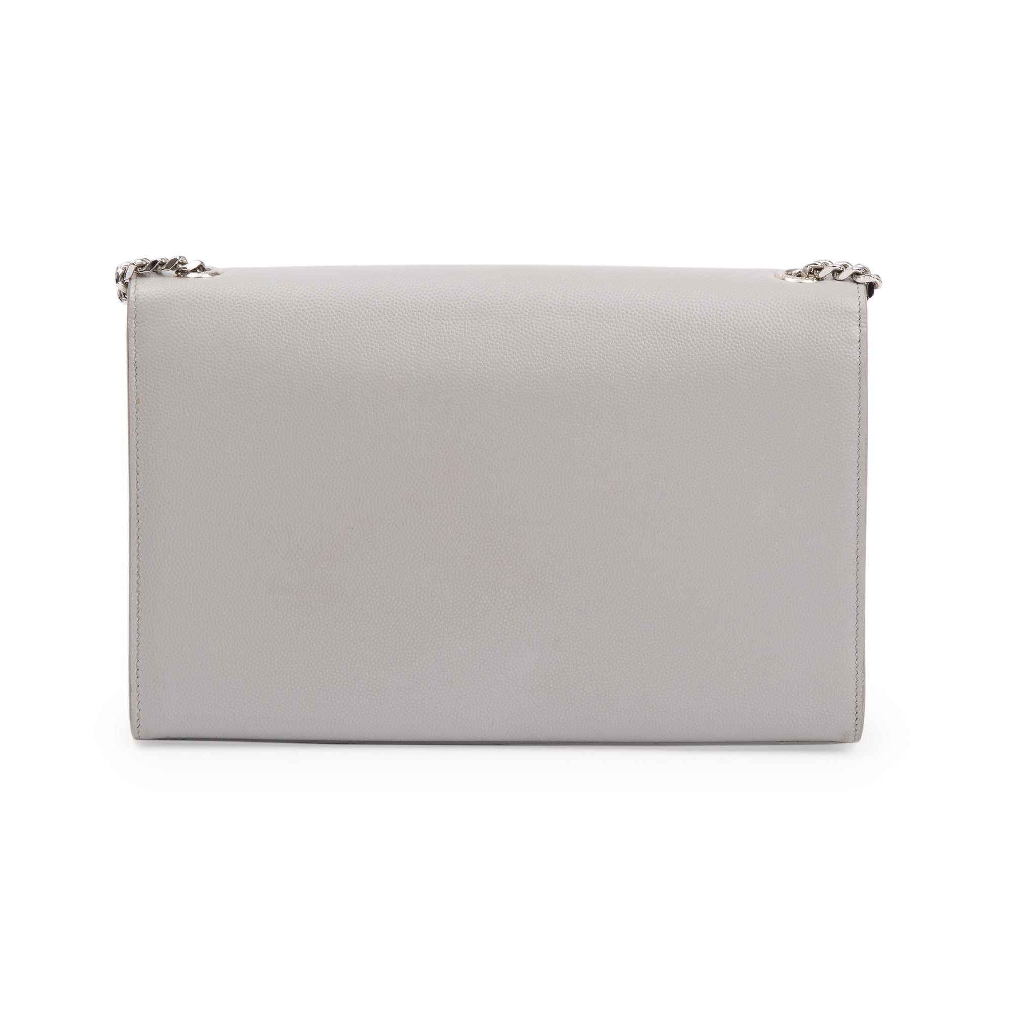 Saint Laurent Grey Grain De Poudre Leather Medium Kate Bag