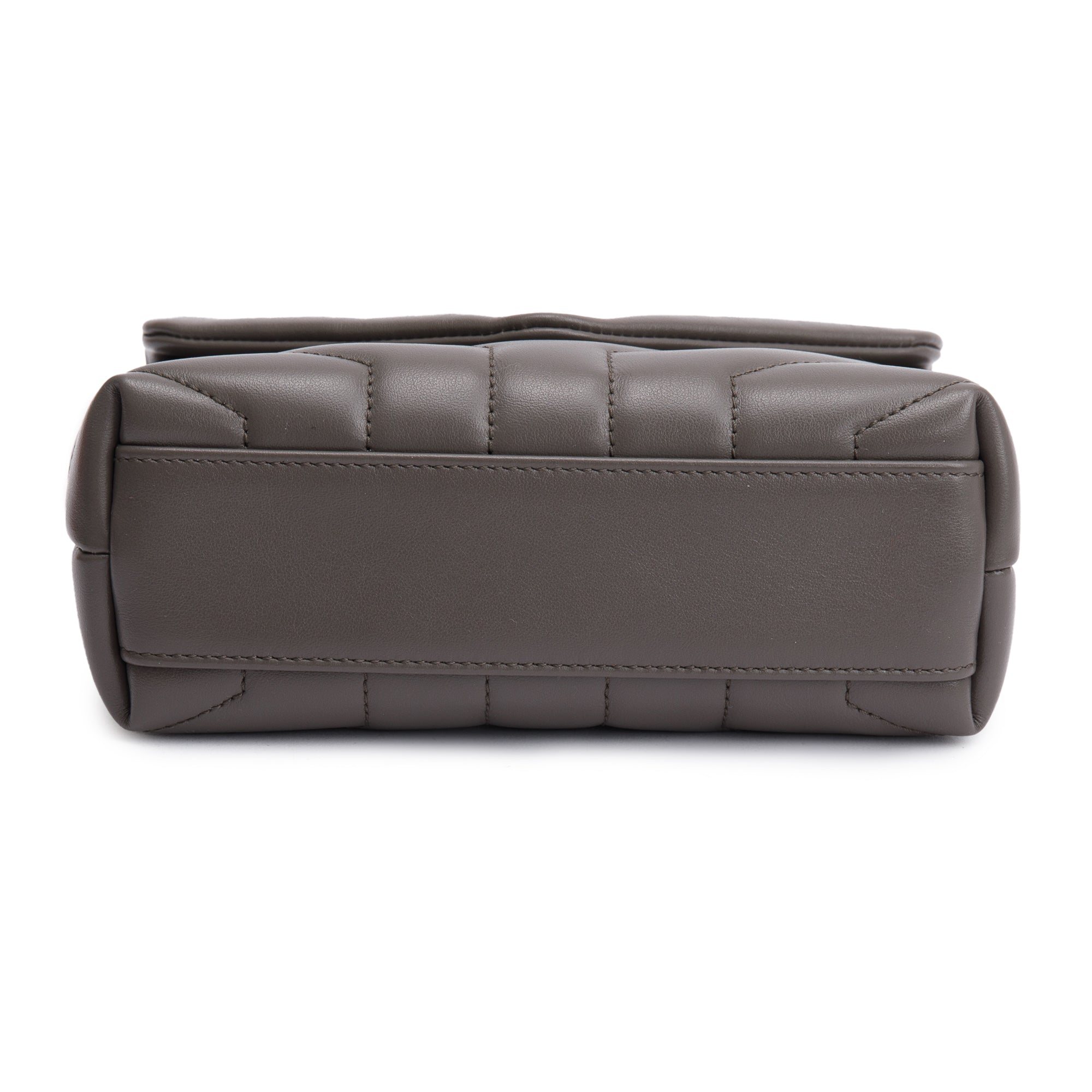 Saint Laurent Grey Monogram Matelasse Toy Loulou Crossbody Bag