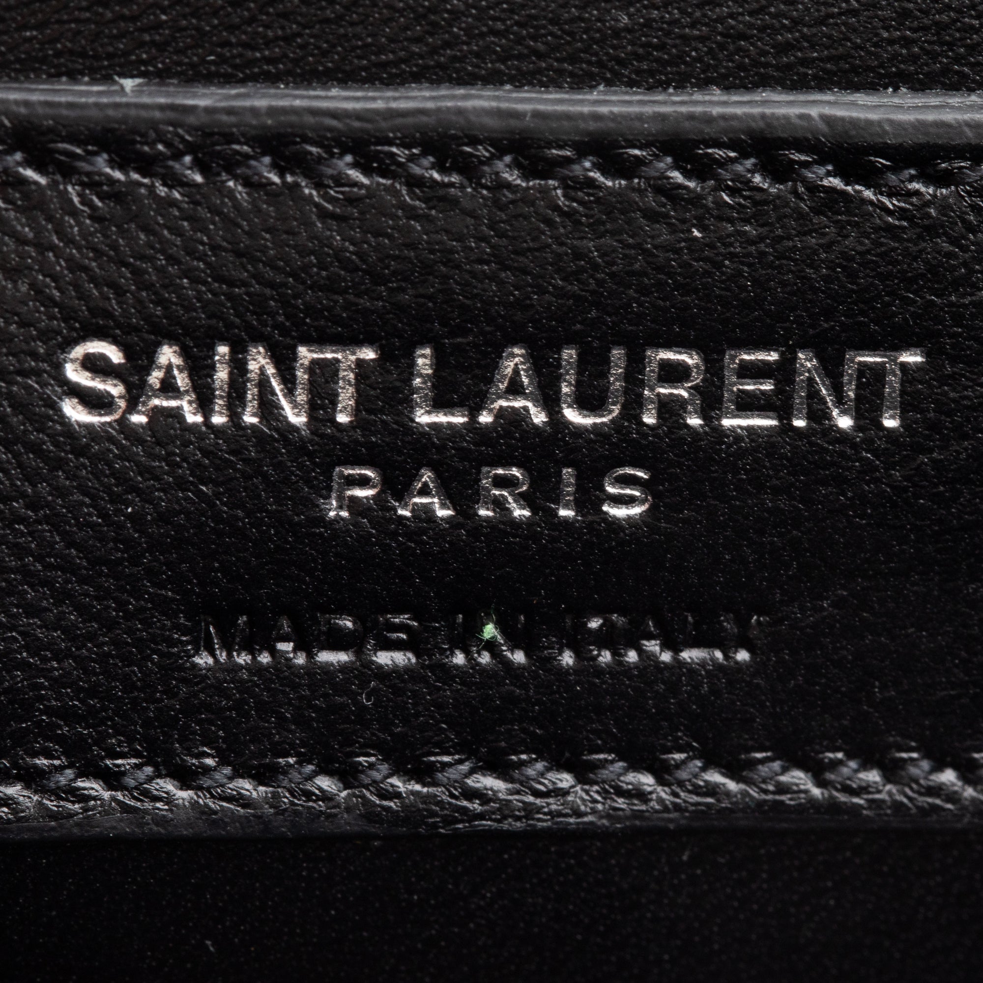 Saint Laurent Ivory Crocodile-Embossed Leather Medium Classic Monogram Kate Tassel Chain Bag