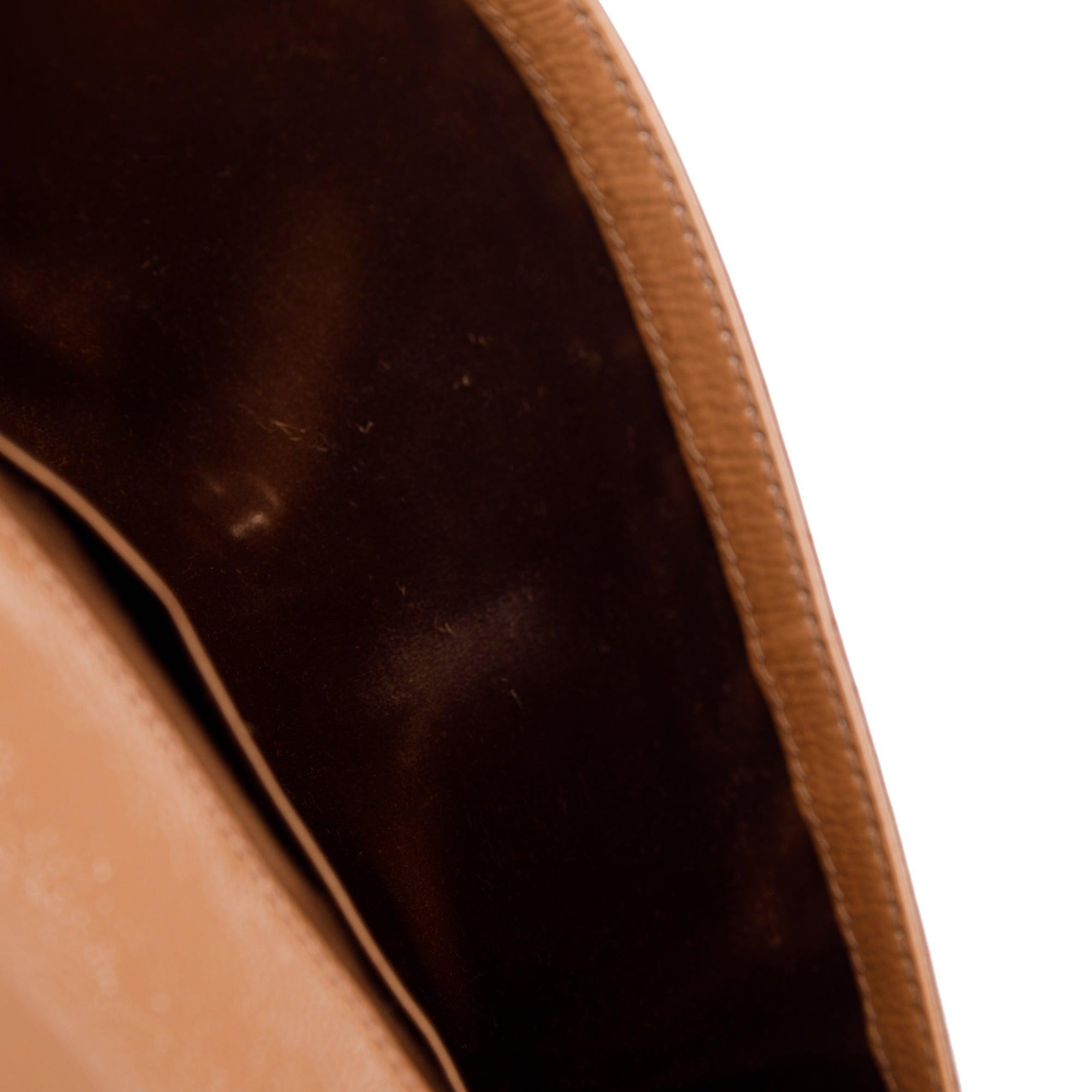 Saint Laurent Large Brown Patent Leather Belle de Jour Clutch