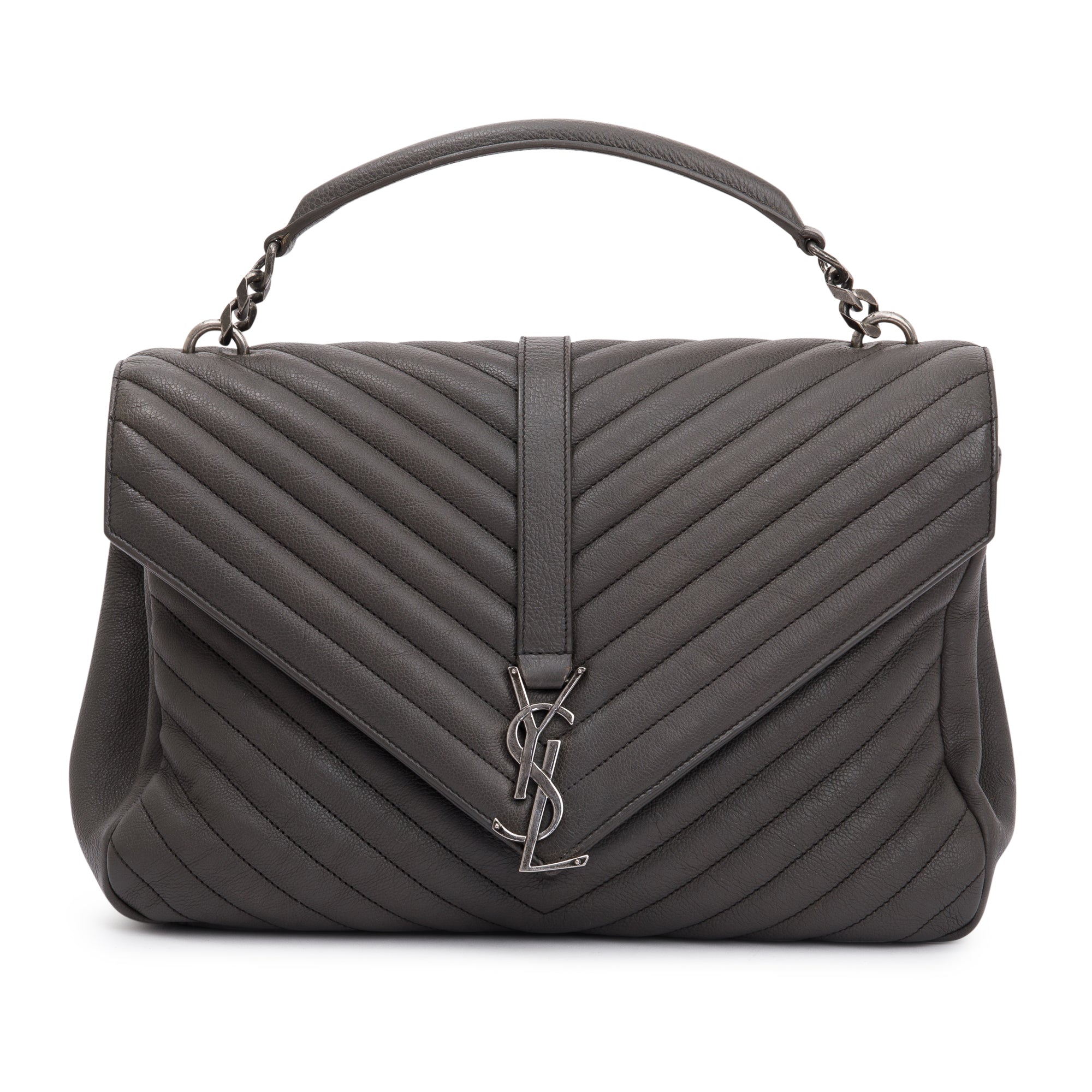 Saint Laurent Large Chevron College Bag