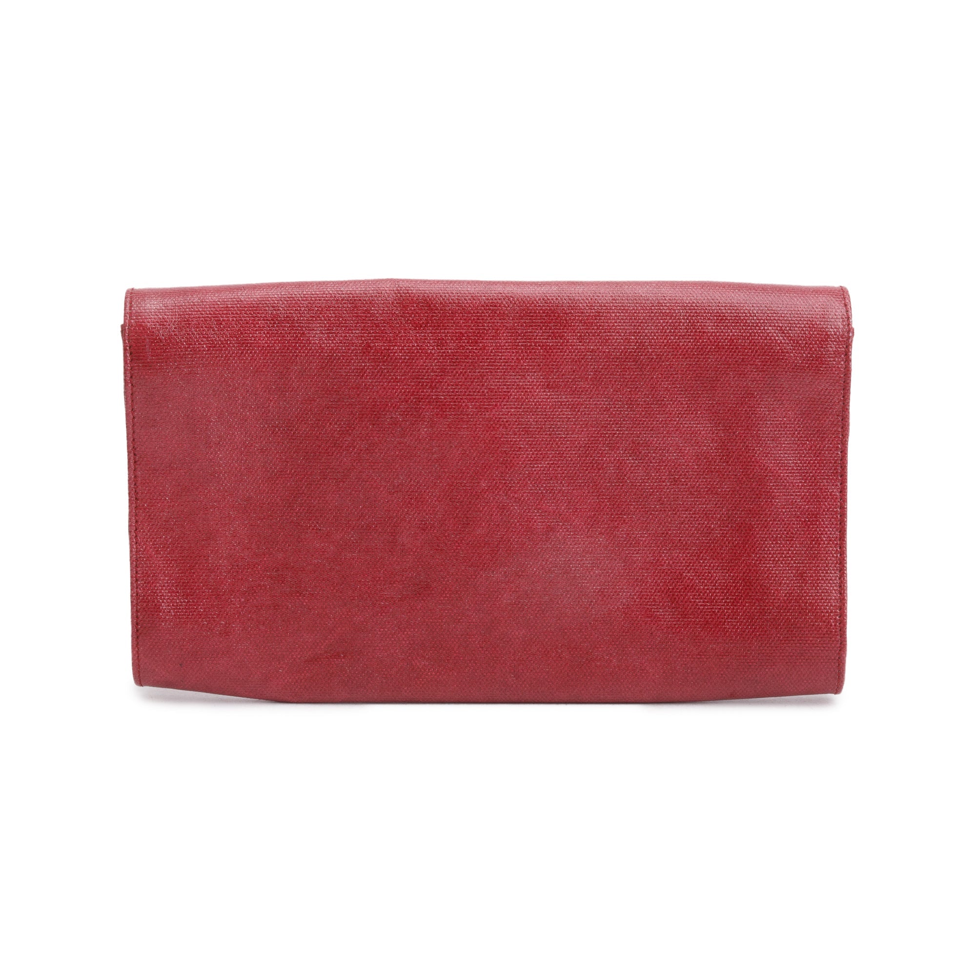 Saint Laurent Large Red Patent Leather Belle de Jour Clutch