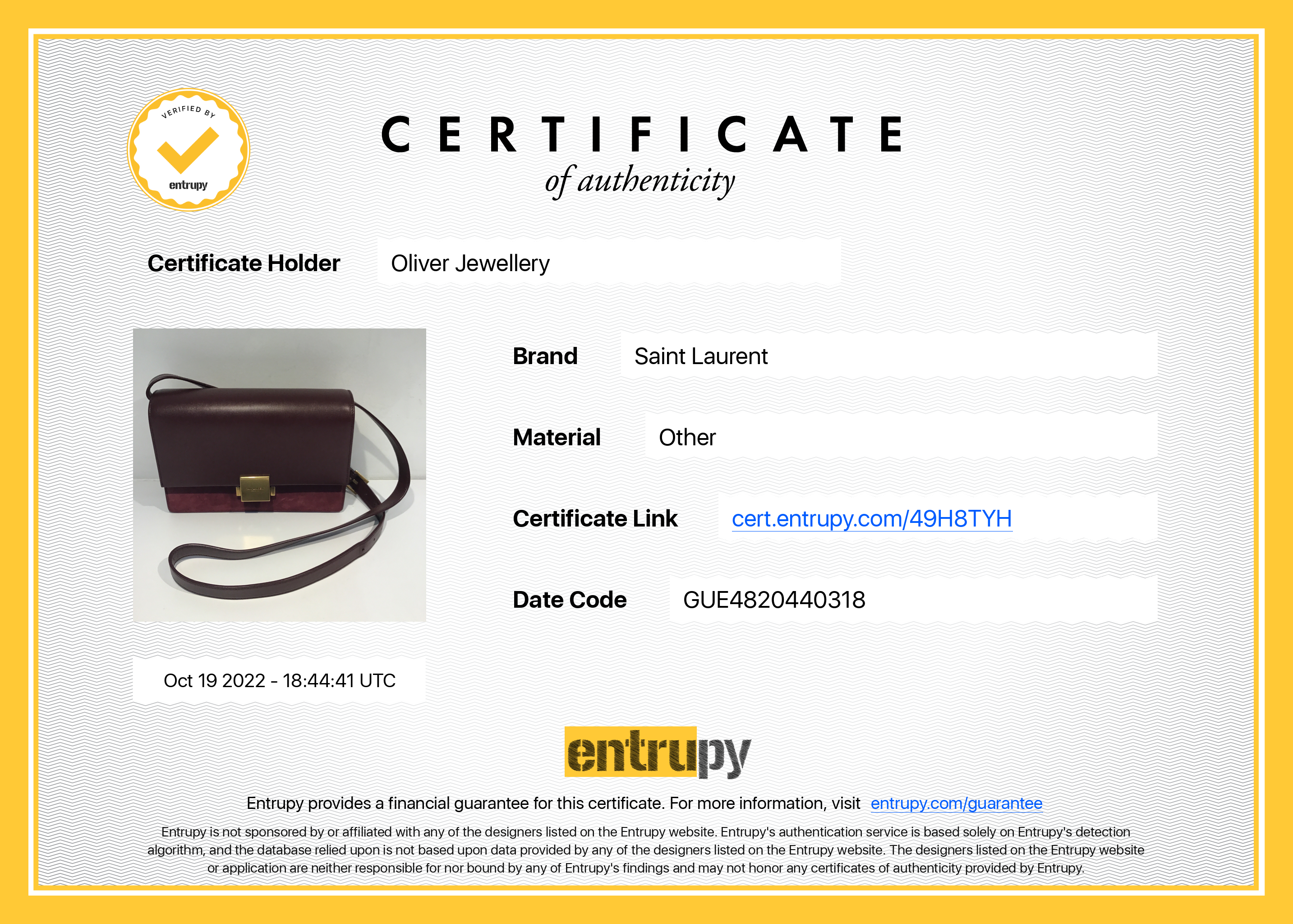 Saint Laurent Medium Bellechasse Bag