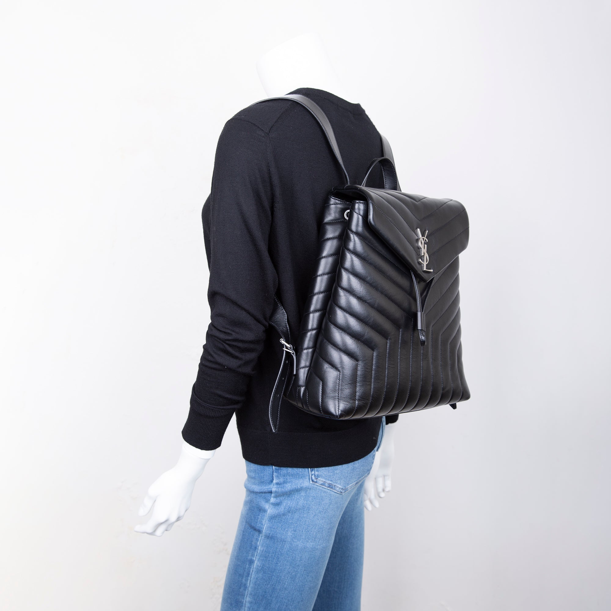 Saint Laurent Medium Loulou Monogram Backpack w/ Receipt