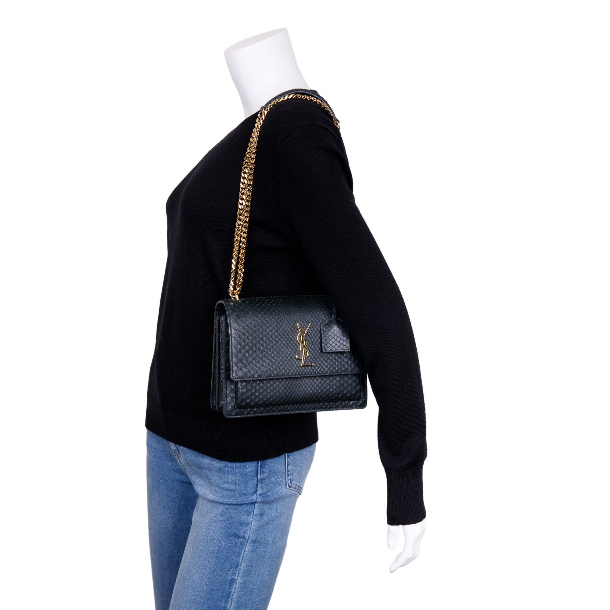 Saint Laurent Medium Python Sunset Bag