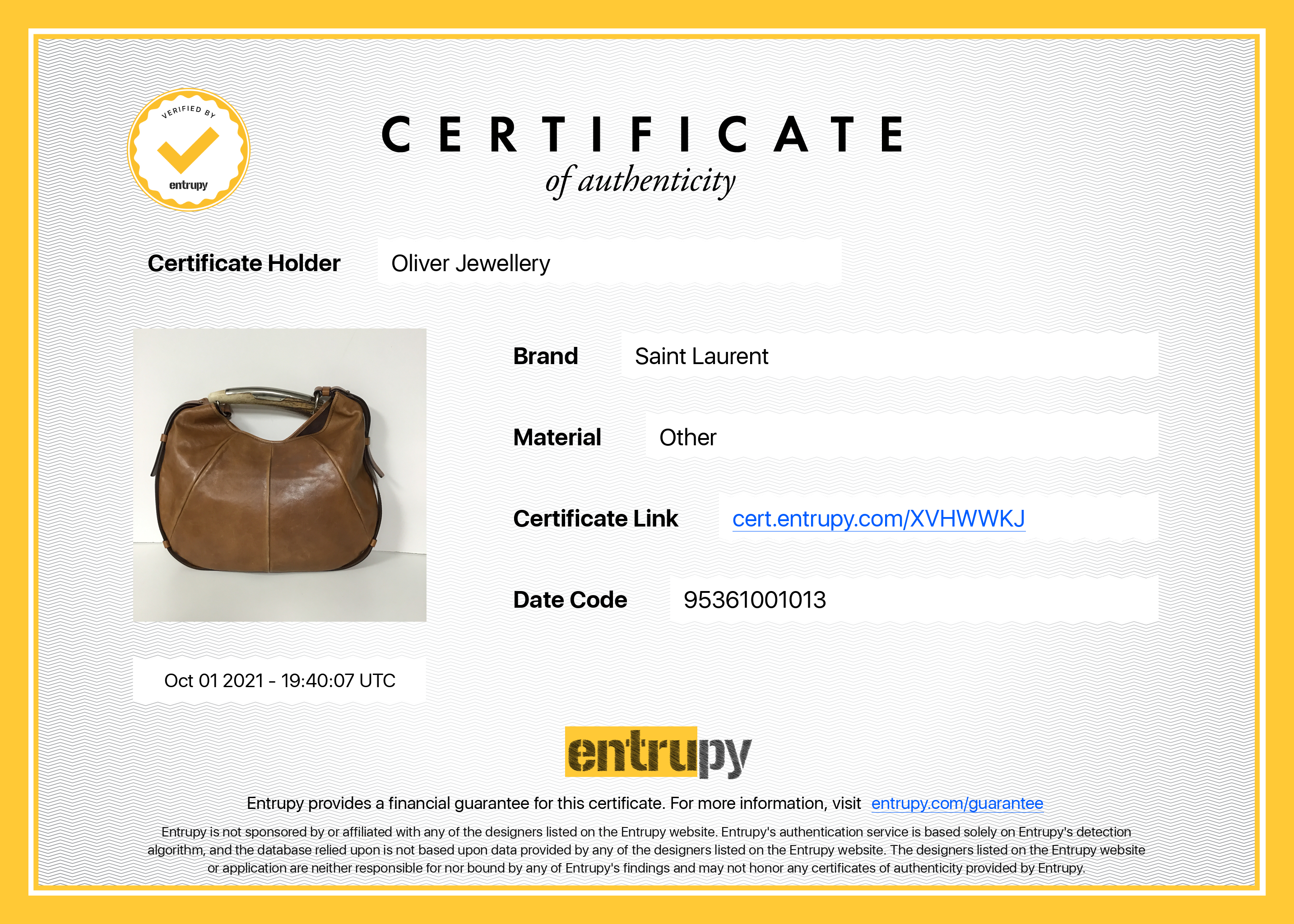 Saint Laurent Mombasa Horn Hobo