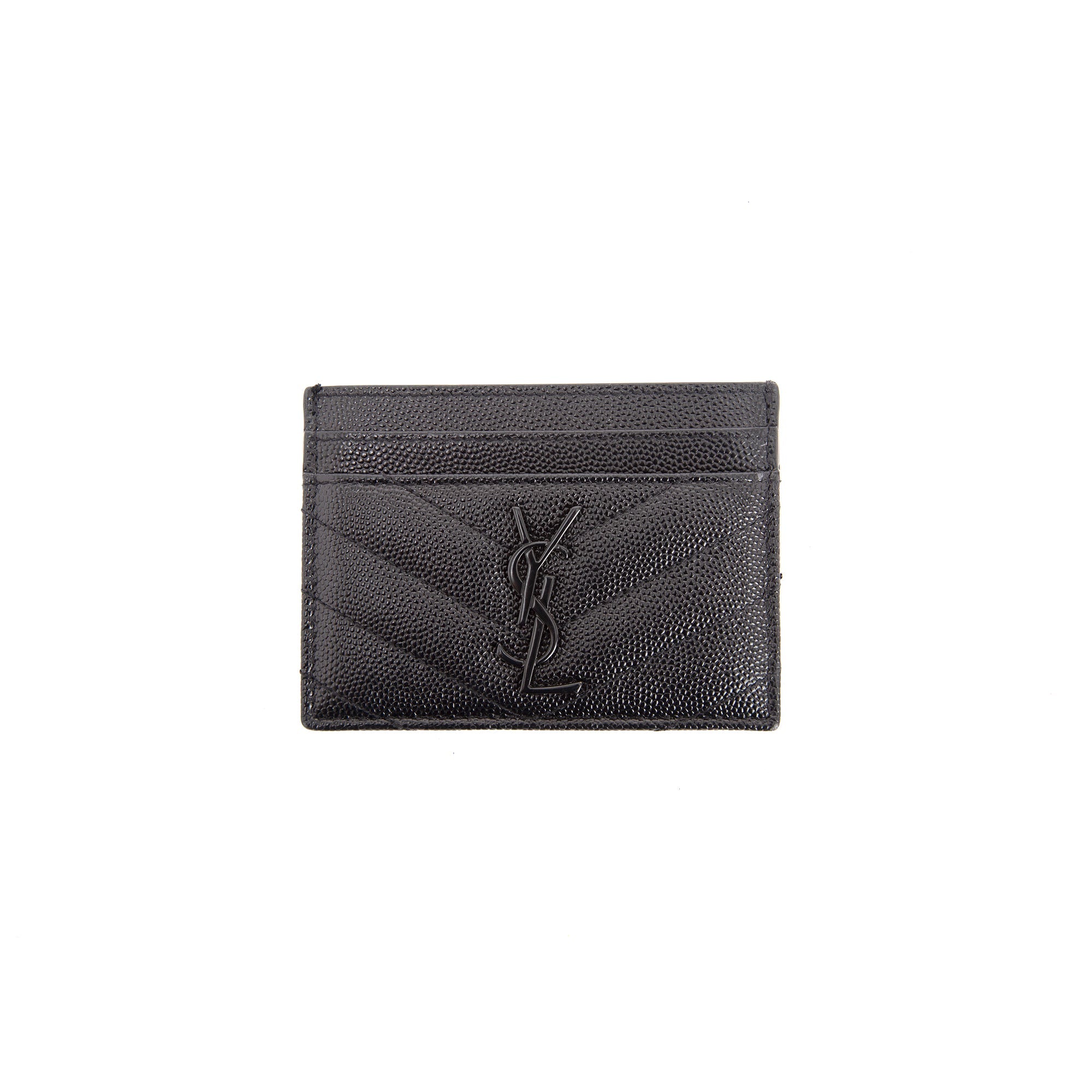 Saint Laurent Monogram Leather Card Holder