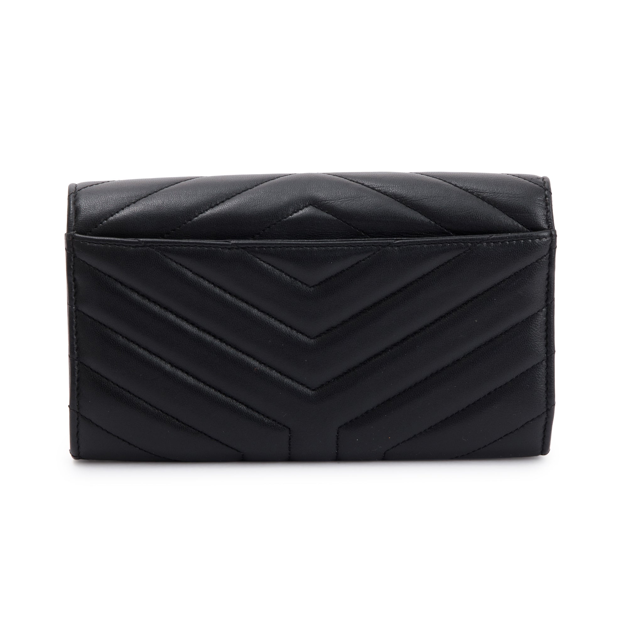 Saint Laurent Monogram Matelasse Envelope Wallet w/ Box