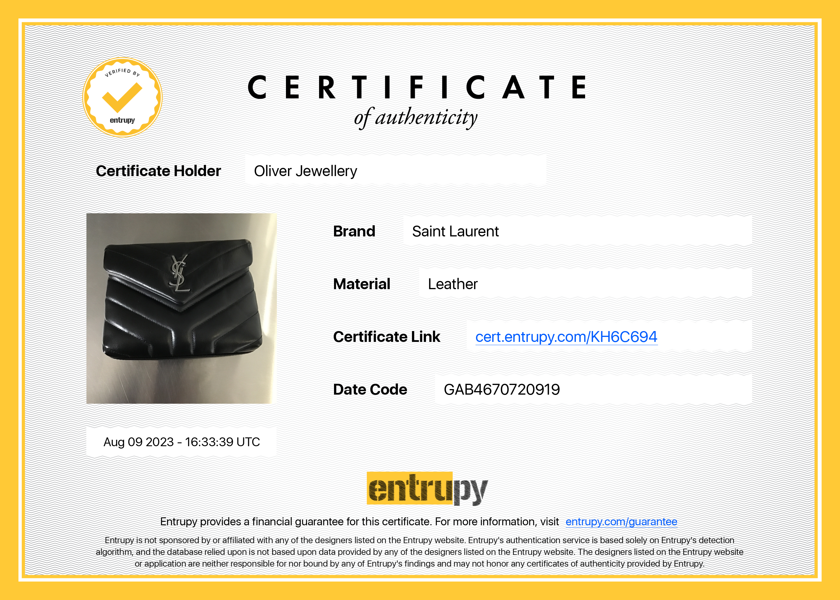 Saint Laurent Monogram Matelasse Toy Loulou Crossbody Bag w/ Box