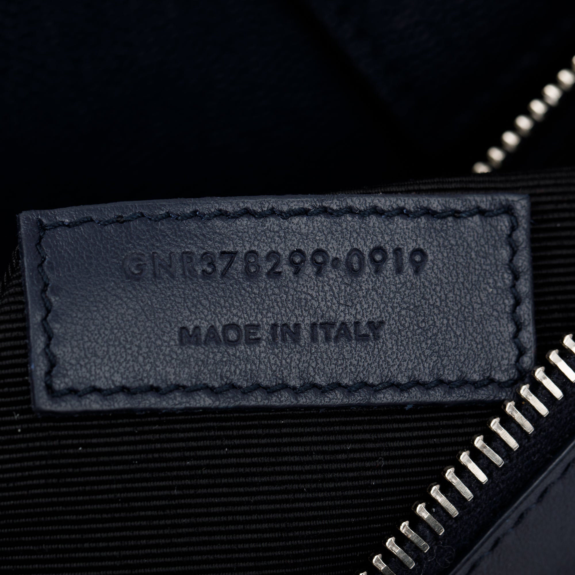 Saint Laurent Navy Grained Leather Small Sac De Jour w/ Strap & Pouch