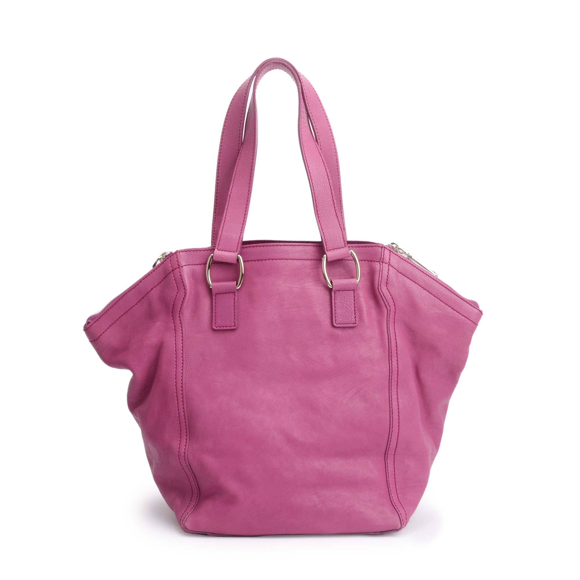 Saint Laurent Pink Calfskin Leather Small Downtown Tote