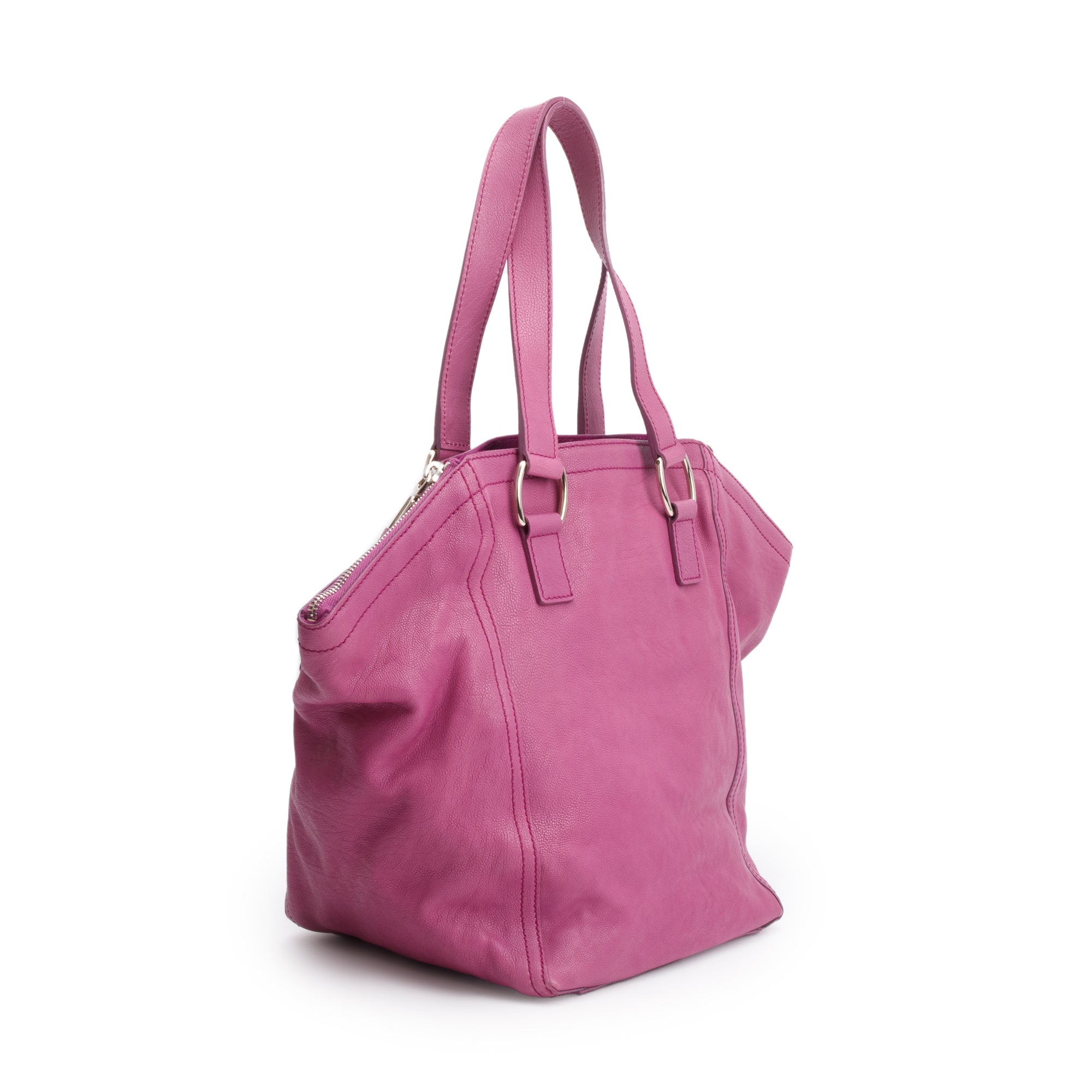 Saint Laurent Pink Calfskin Leather Small Downtown Tote