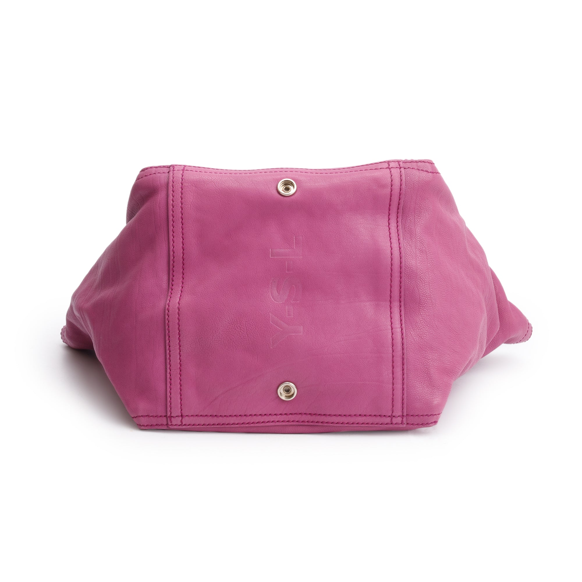 Saint Laurent Pink Calfskin Leather Small Downtown Tote