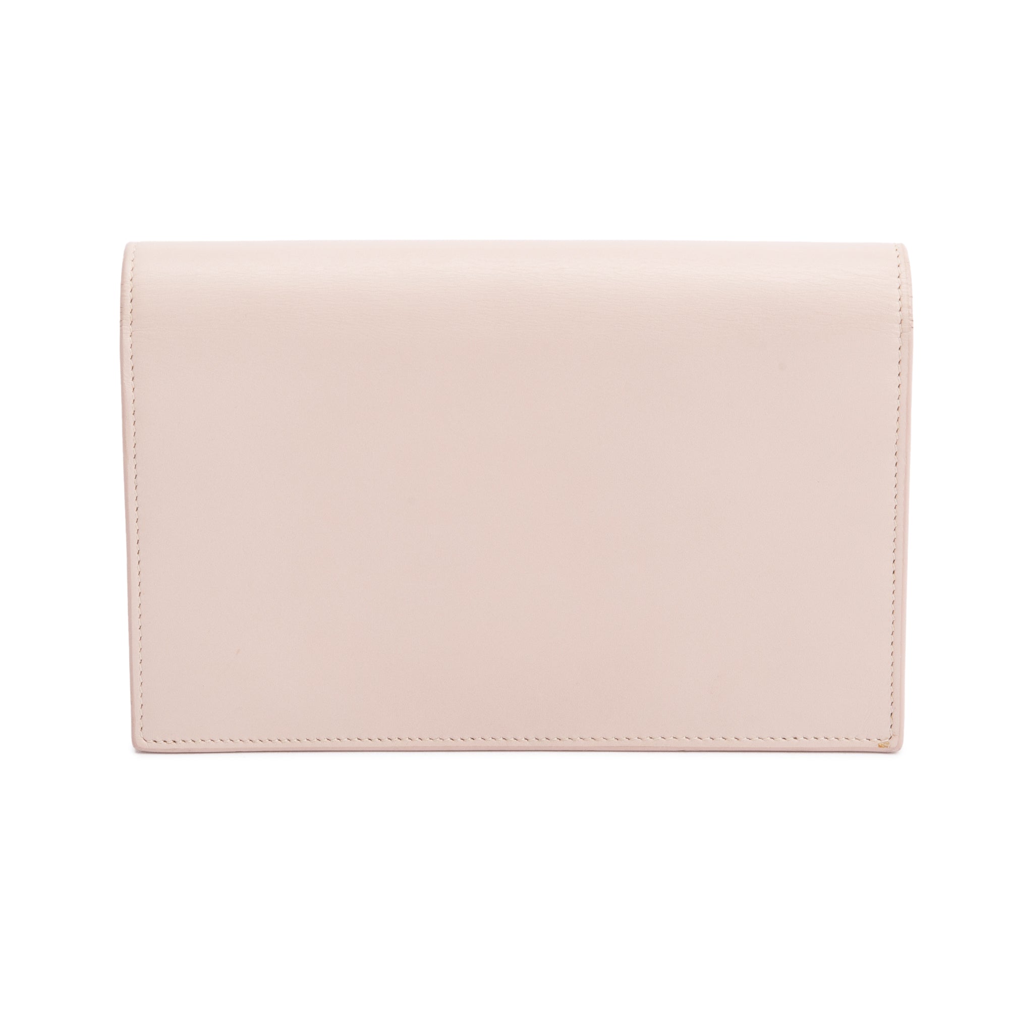 Saint Laurent Pink Smooth Leather Small Classic Monogram Kate Tassel Chain Bag