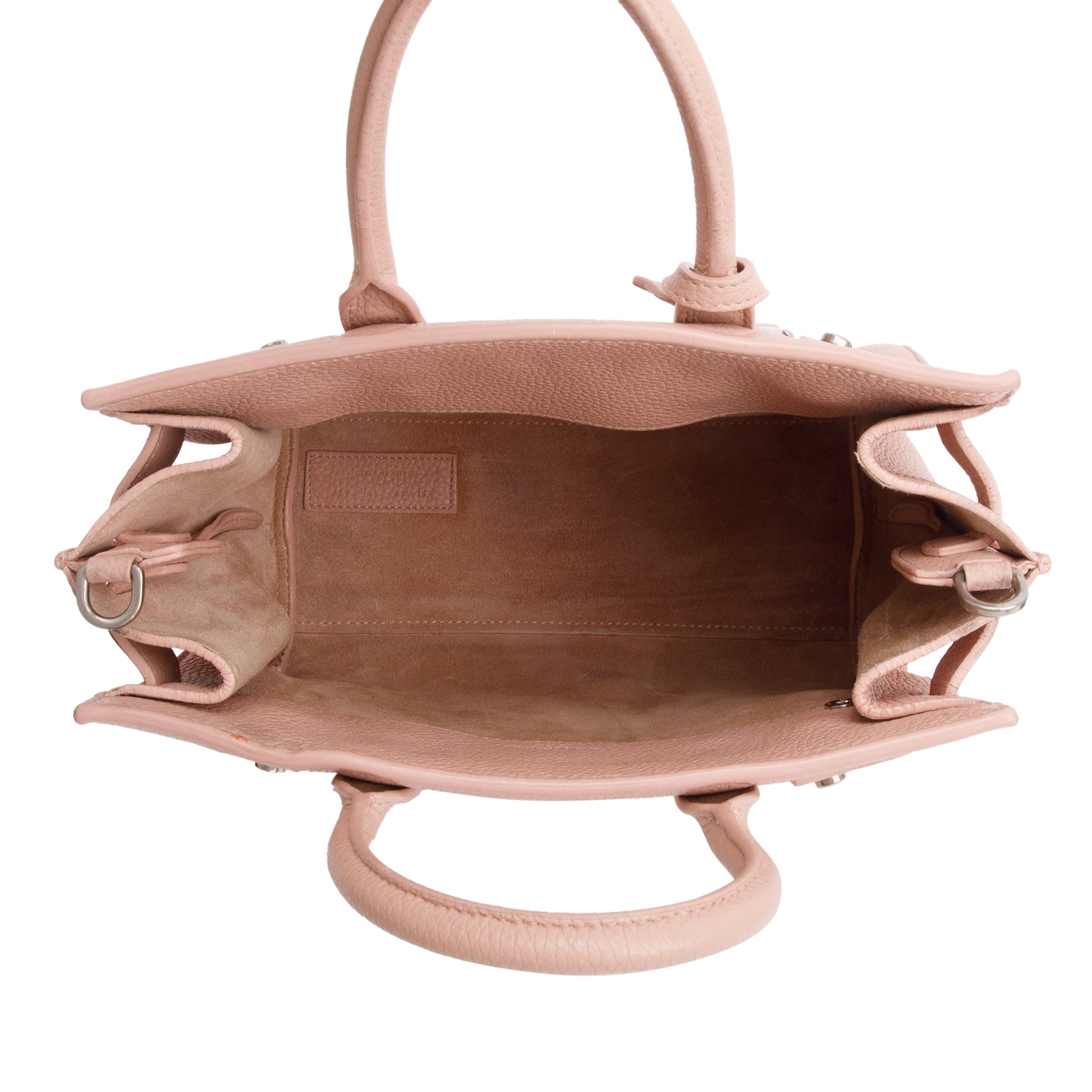 Saint Laurent Pink Supple Calfskin Leather Nano Sac De Jour w/ Strap