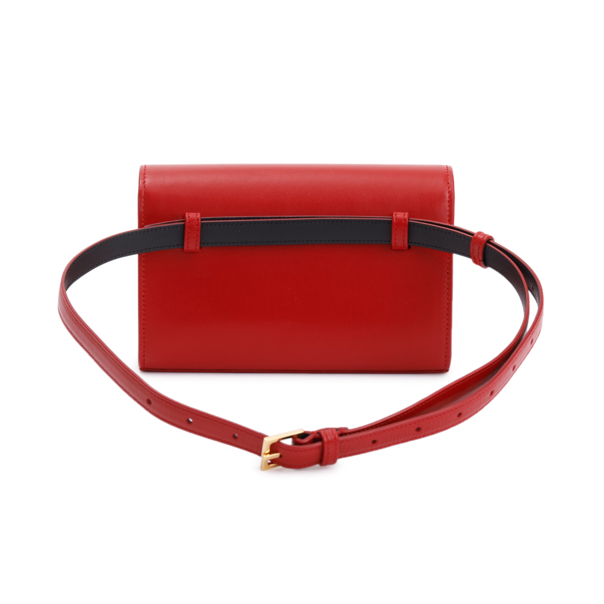 Saint Laurent Red Calfskin Leather Kate Belt Bag