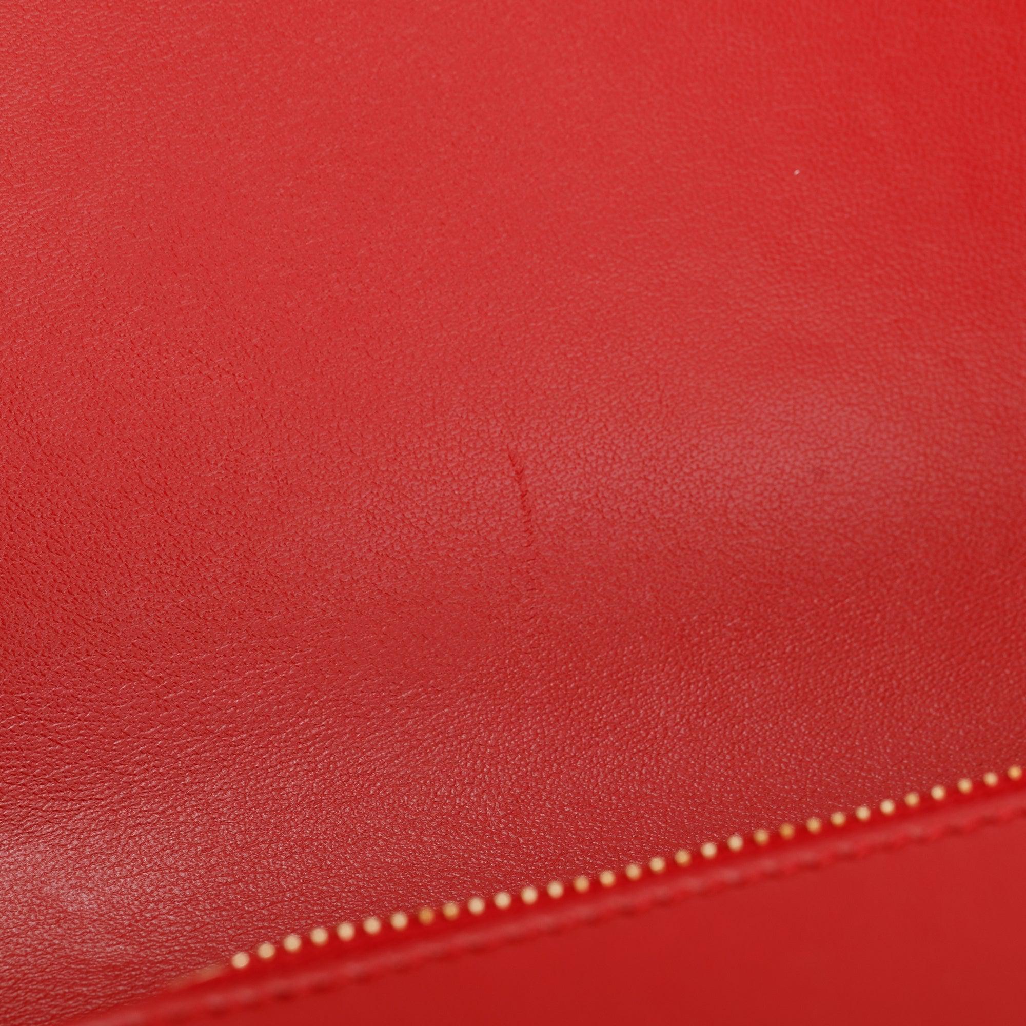 Saint Laurent Red Calfskin Leather Kate Belt Bag
