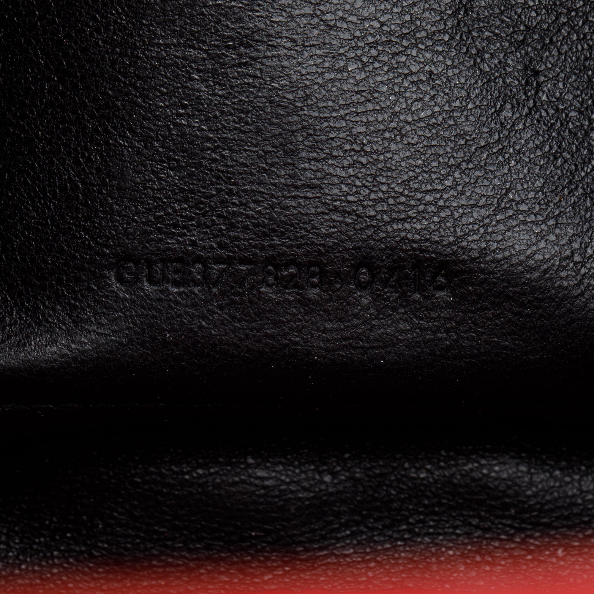 Saint Laurent Red Grain De Poudre Leather Cassandre Matelasse Chain Wallet