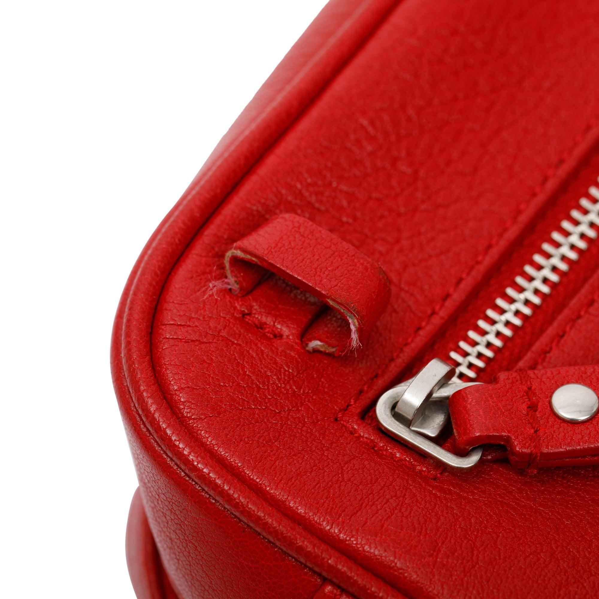 Saint Laurent Red Leather Lou Belt Bag