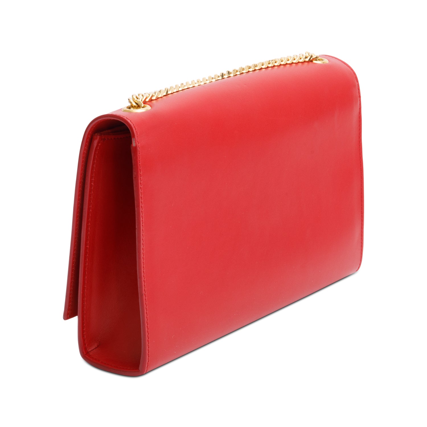 Saint Laurent Red Smooth Leather Medium Kate Tassel Bag